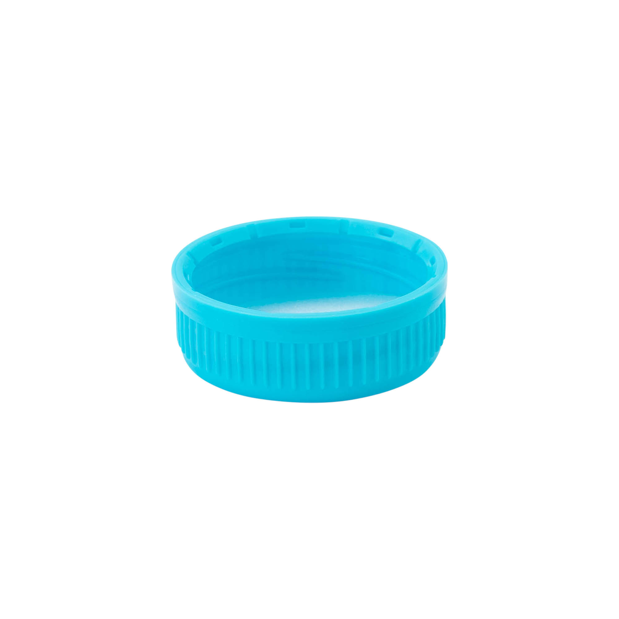 Screw cap 40mm, PE plastic, light blue Screw cap 40mm, PE plastic, light blue