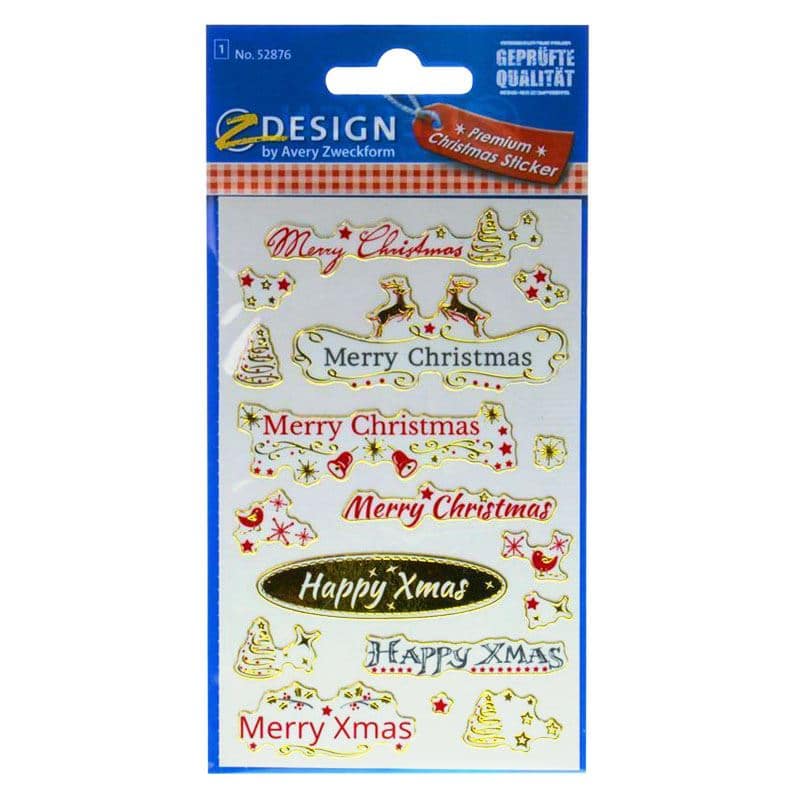 Themed stickers 'Merry Christmas', paper, multicolour