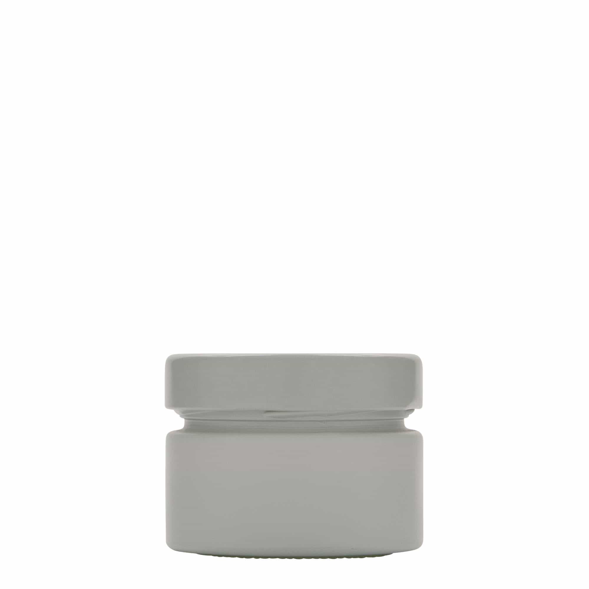 130 ml round glass 'Aurora', white, opening: Deep-Twist-Off (DTO 66)