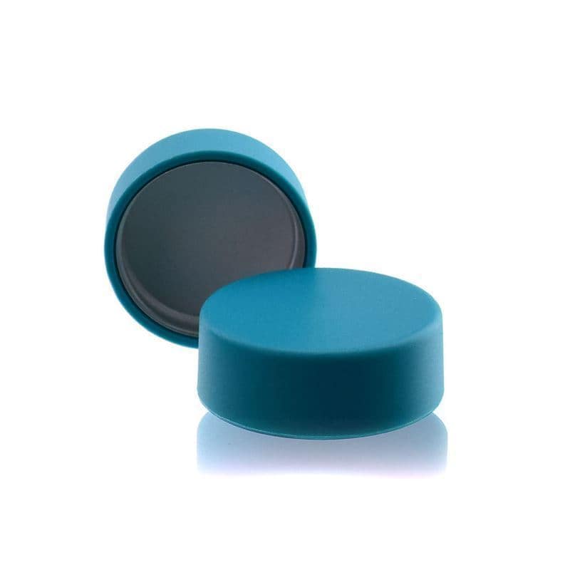 Screw cap, ABS plastic, turquoise, for opening: GPI 28/400