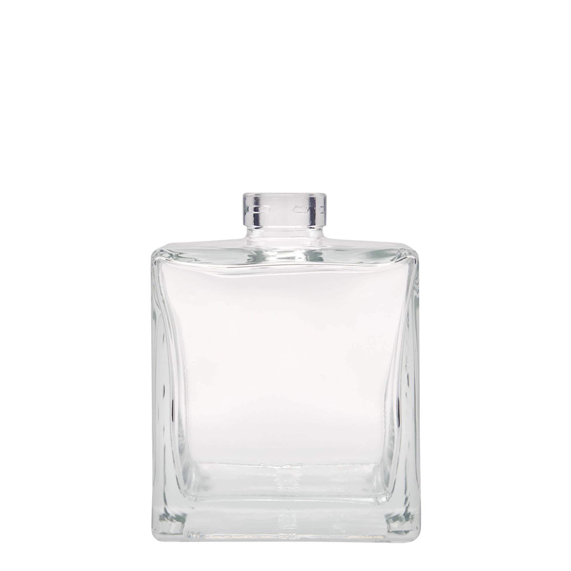 500 ml glass bottle 'Cube', square, opening: cork