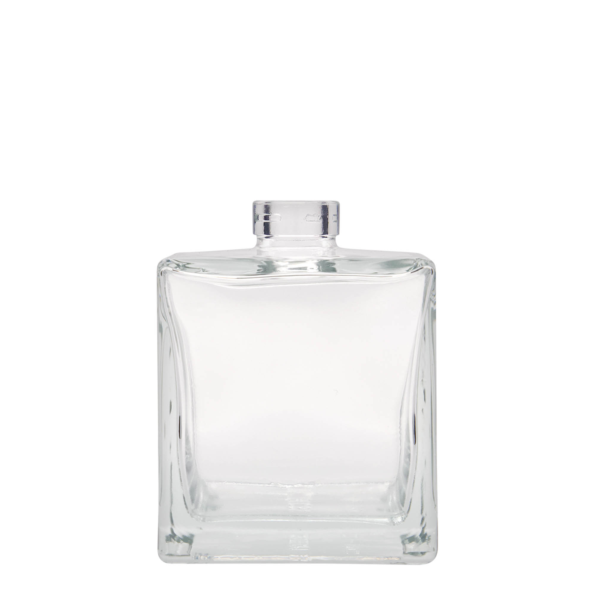 500 ml glass bottle 'Cube', square, opening: cork