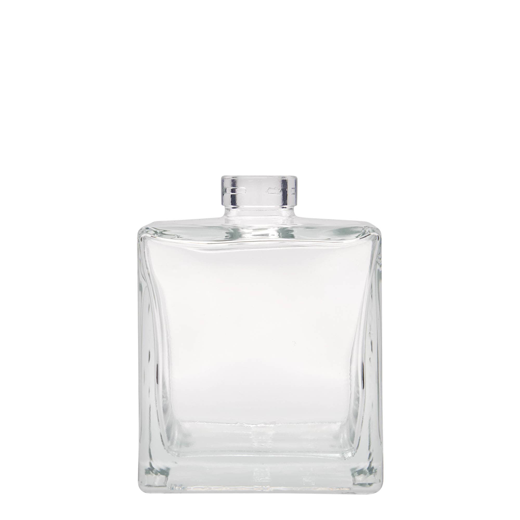 500 ml glass bottle ‘Cube’, square, opening: cork