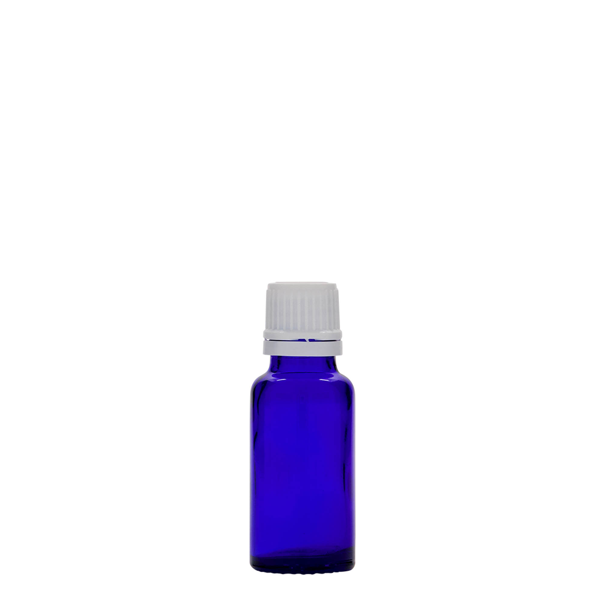 20 ml medicine bottle, glass, royal blue, opening: DIN 18 20 ml medicine bottle, glass, royal blue, opening: DIN 18