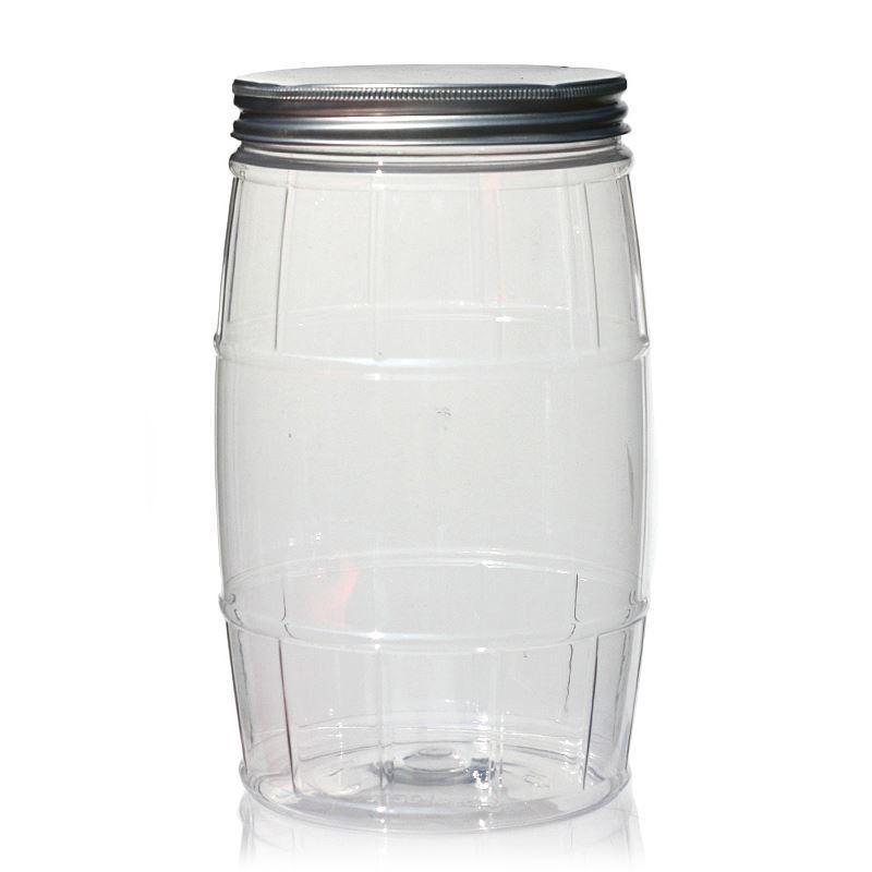 1,500 ml PET can 'barrel', plastic, opening: 100/400