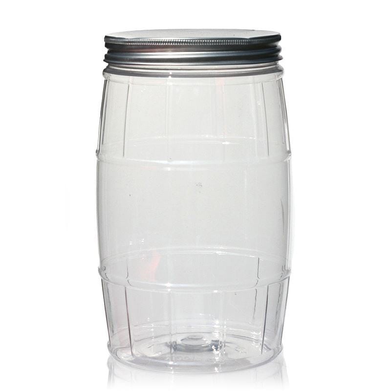 1,500 ml PET can ‘barrel’, plastic, opening: 100/400