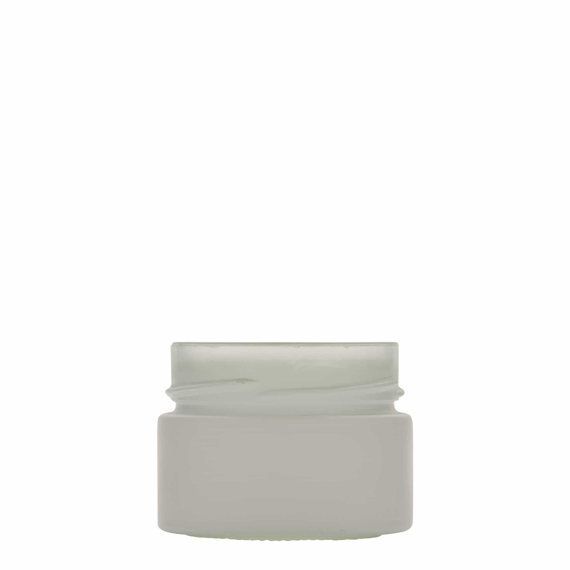 130 ml round glass 'Aurora', white, opening: Deep-Twist-Off (DTO 66)