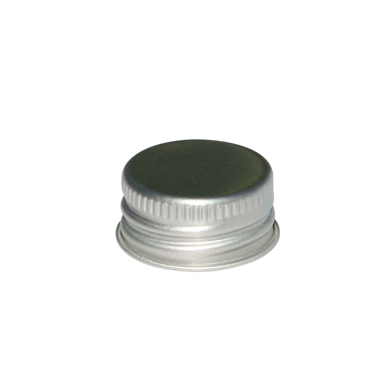 Screw cap, metal, silver, for opening: GPI 24/410