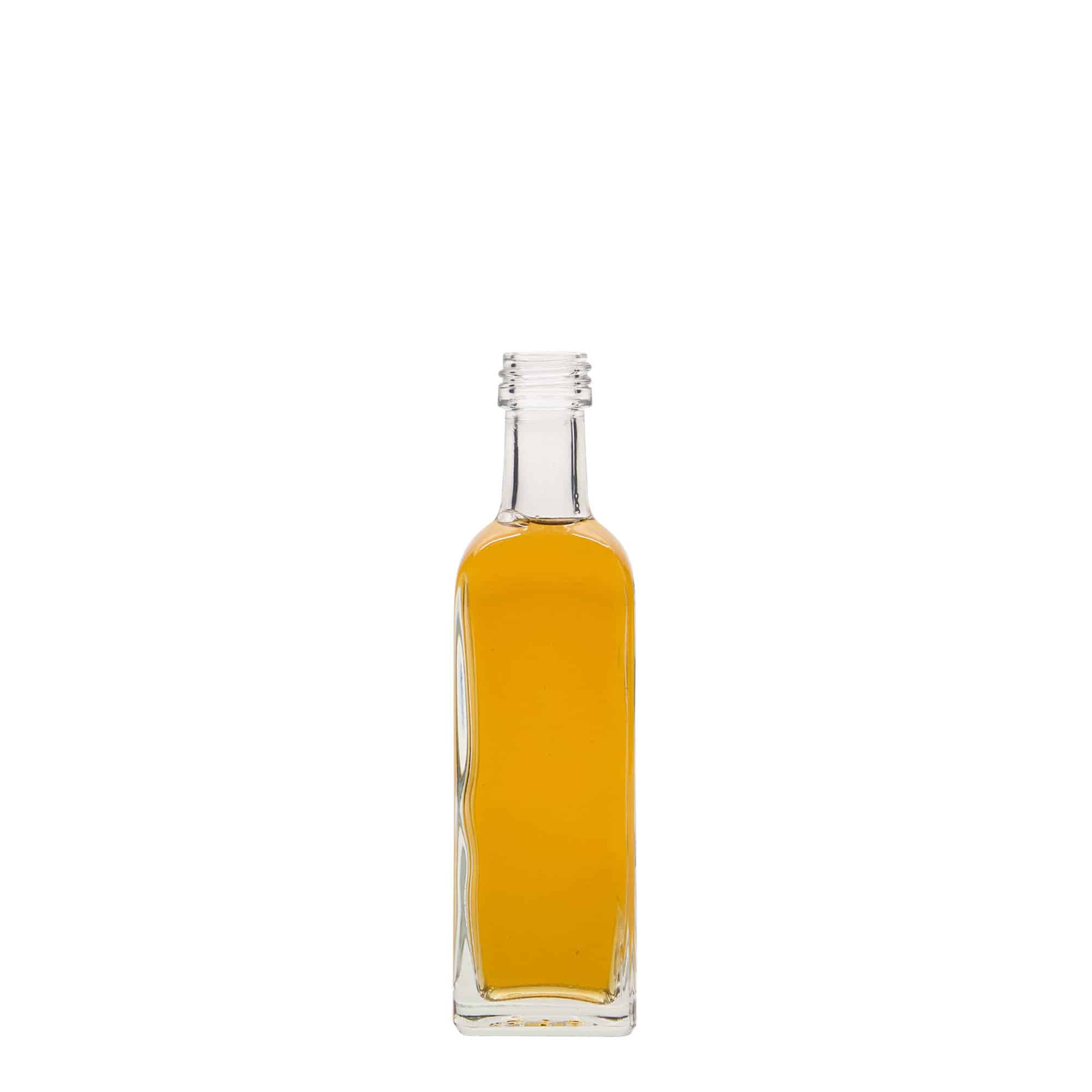 60 ml glass bottle ‘Marasca’, square, opening: PP 18