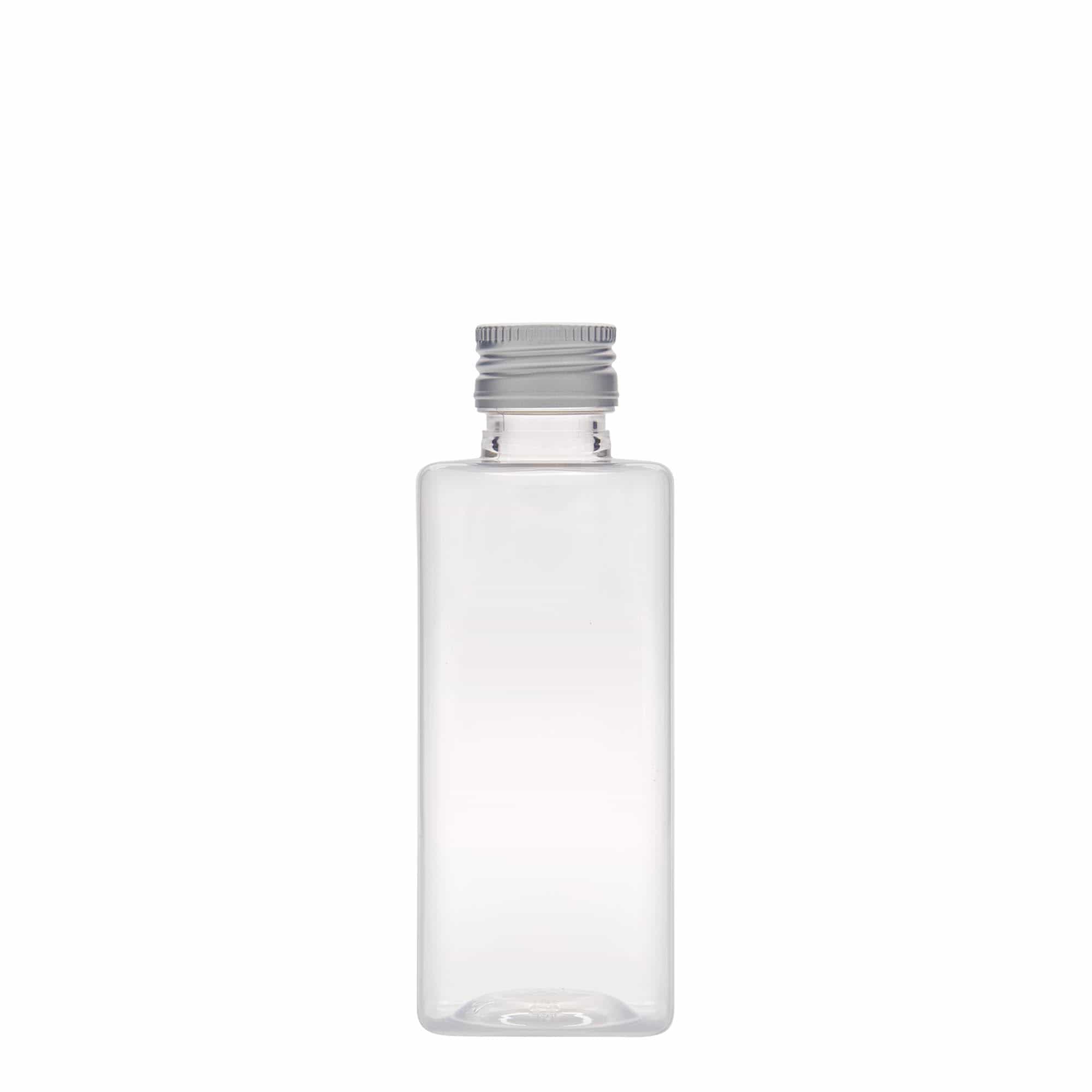 250 ml PET bottle ‘Karl’, square, plastic, opening: PP 28