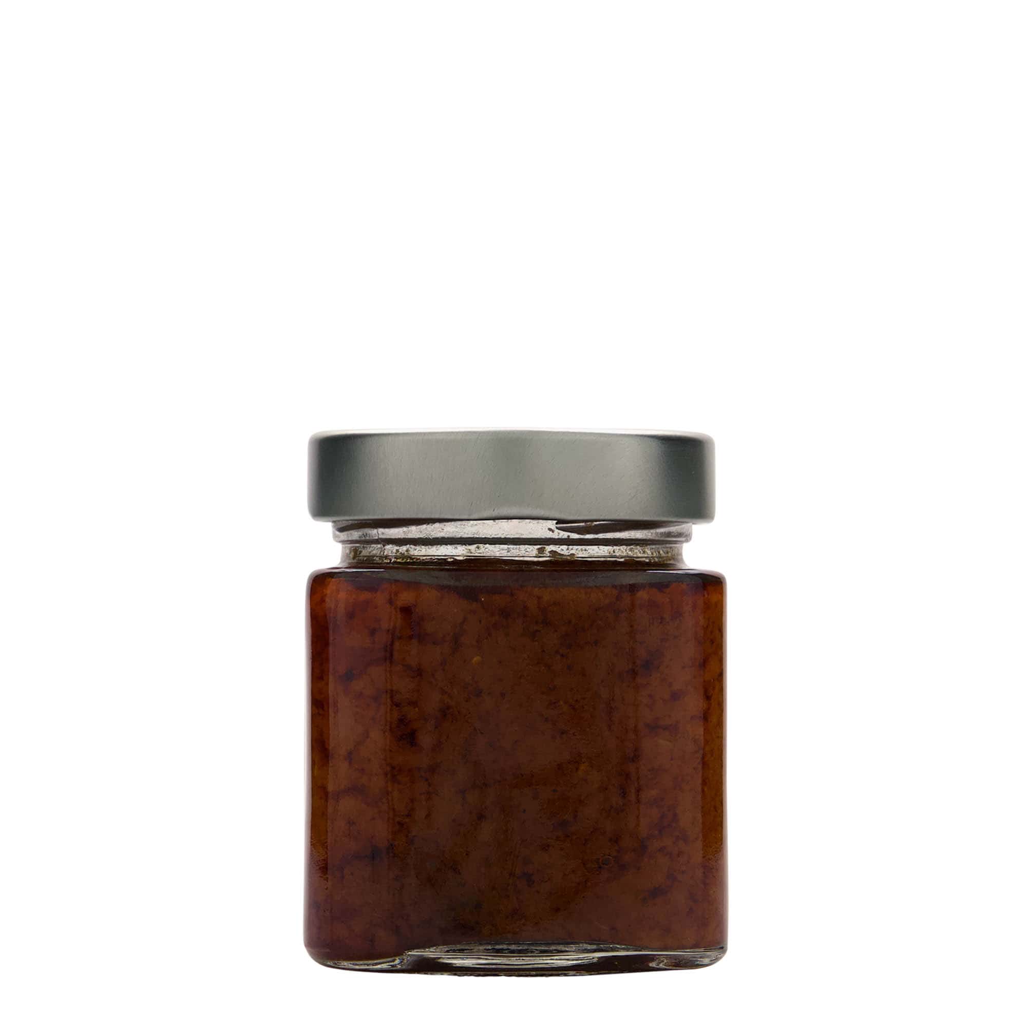 212 ml square glass 'Ikarus', opening: Deep-Twist-Off (DTO 63)