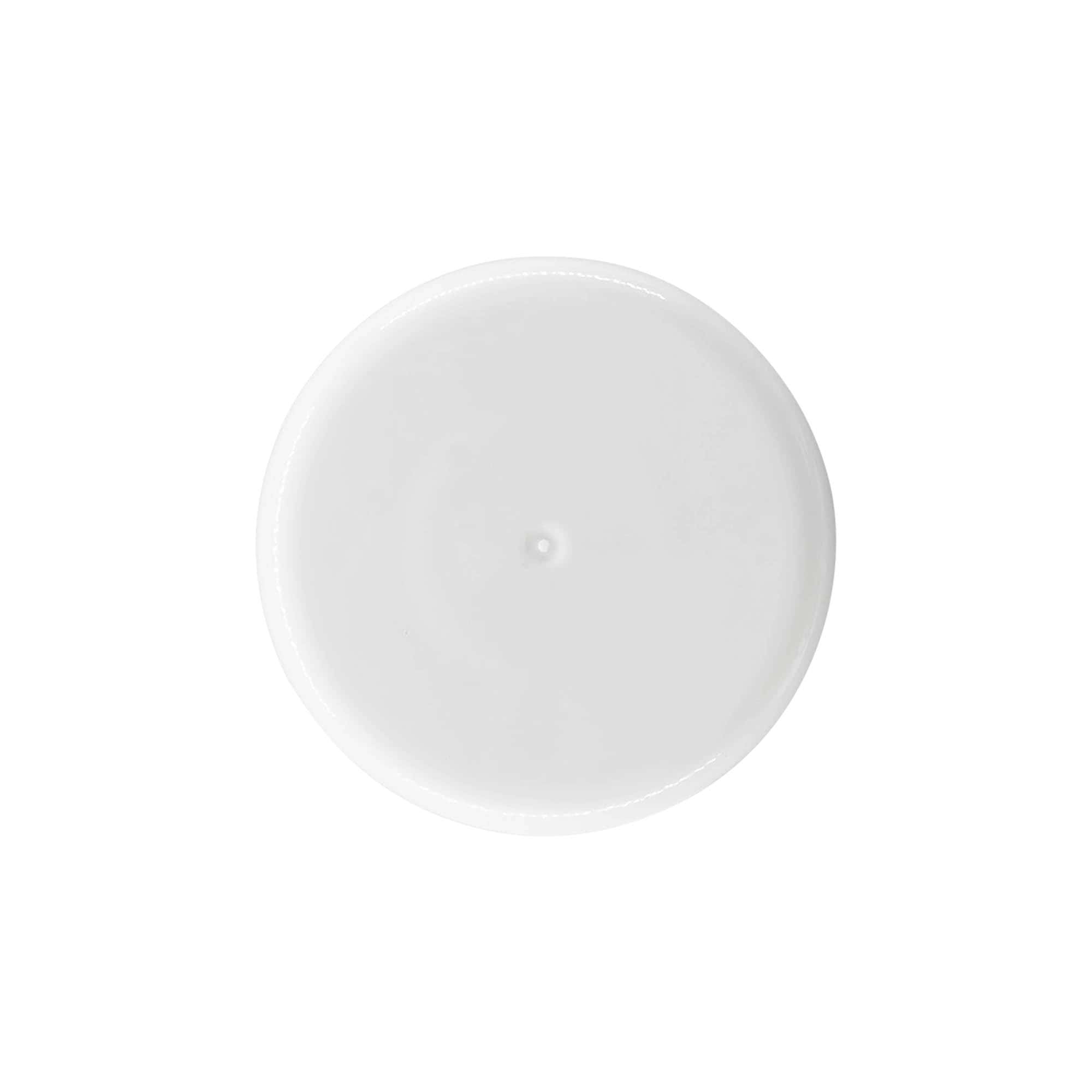 Screw cap for round bottle with syringe insert, PE plastic, white, for opening: GL 22