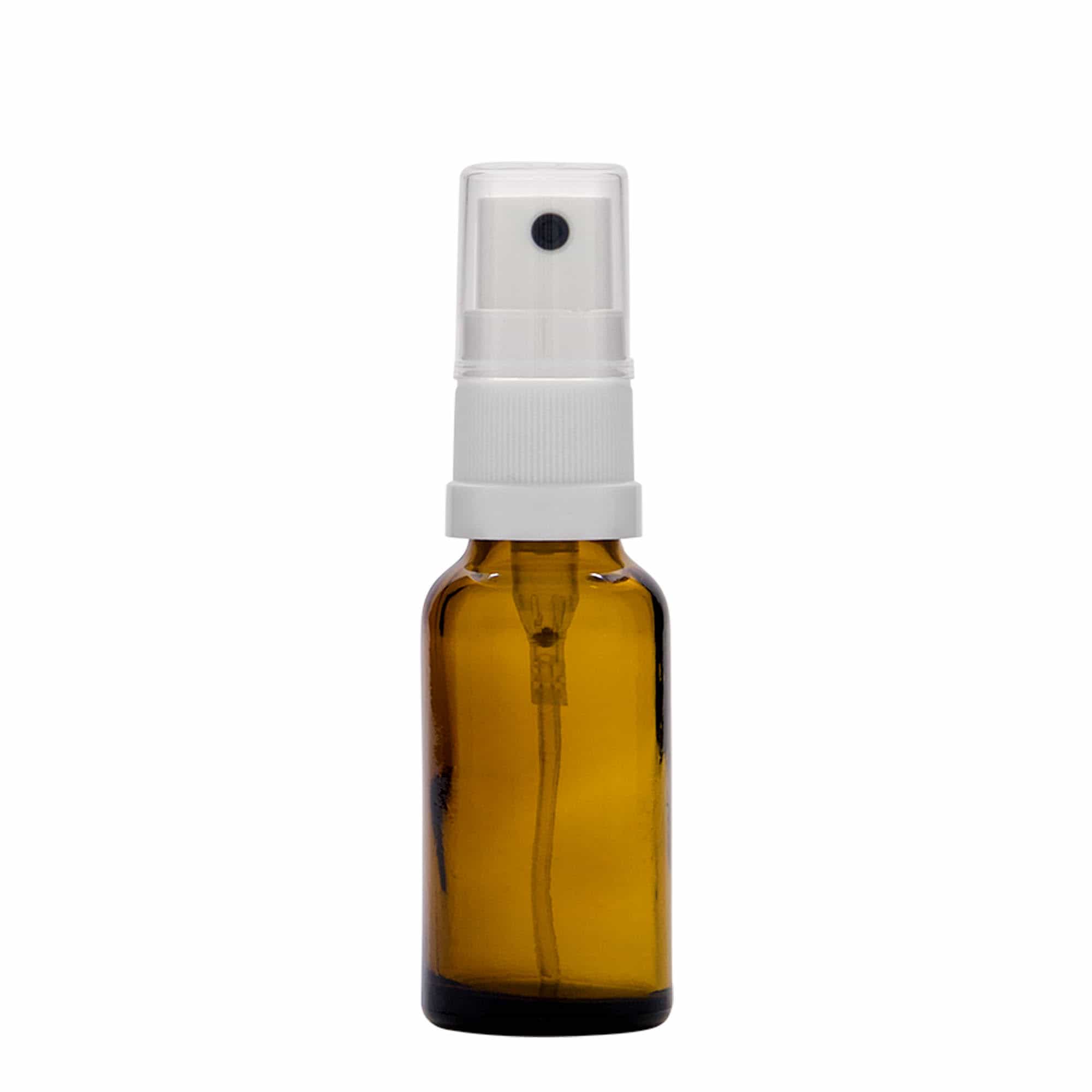 20 ml spray bottle medicine, glass, brown, opening: DIN 18
