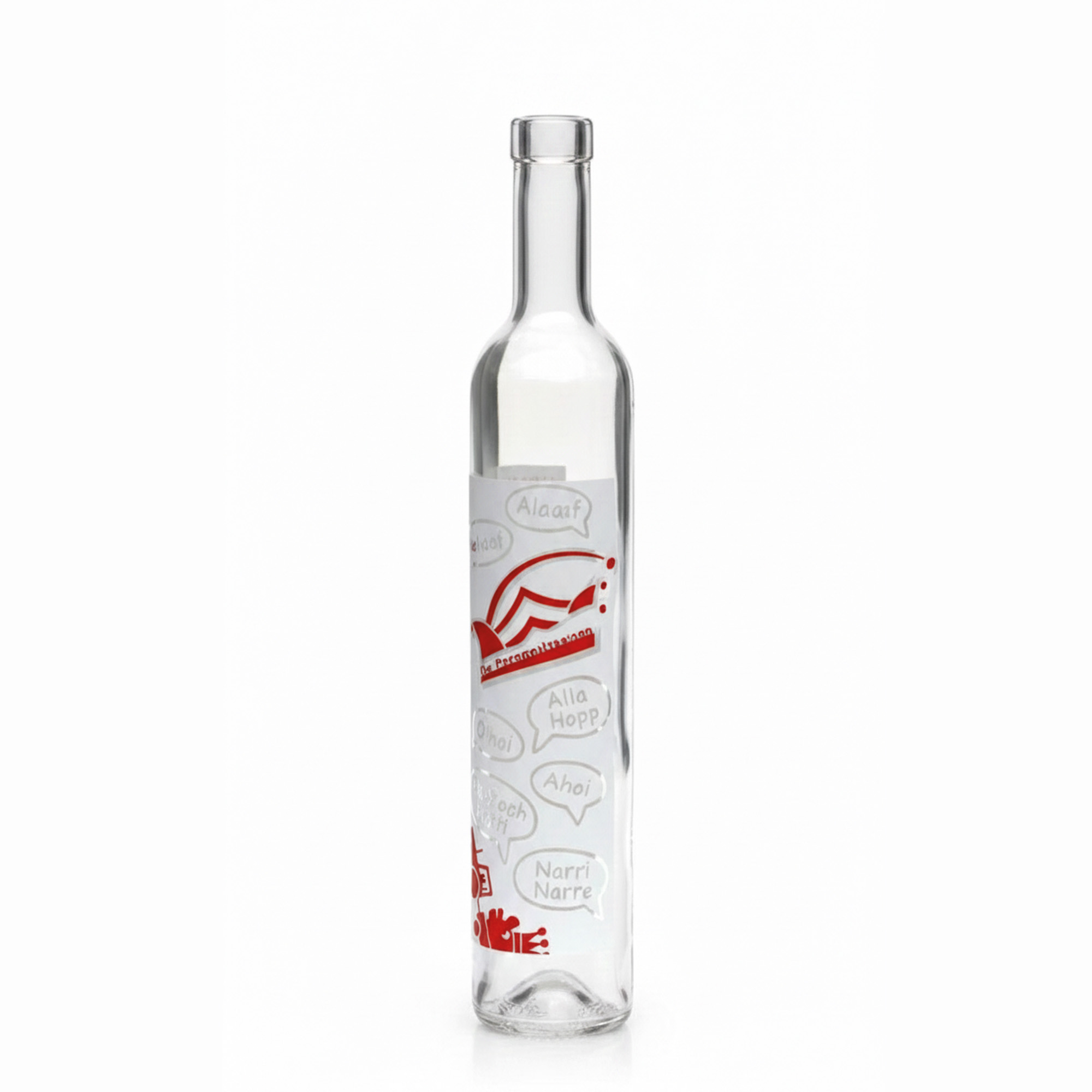 500 ml glass bottle Maximo printed 'Carnival', opening: cork 500 ml glass bottle Maximo printed 'Carnival', opening: cork