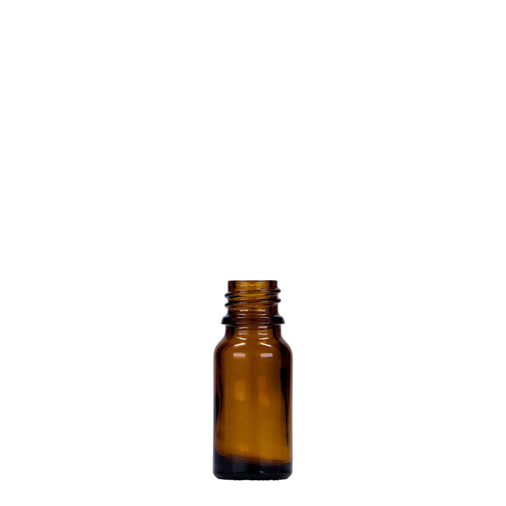 10 ml medicine bottle, glass, brown, opening: DIN 18