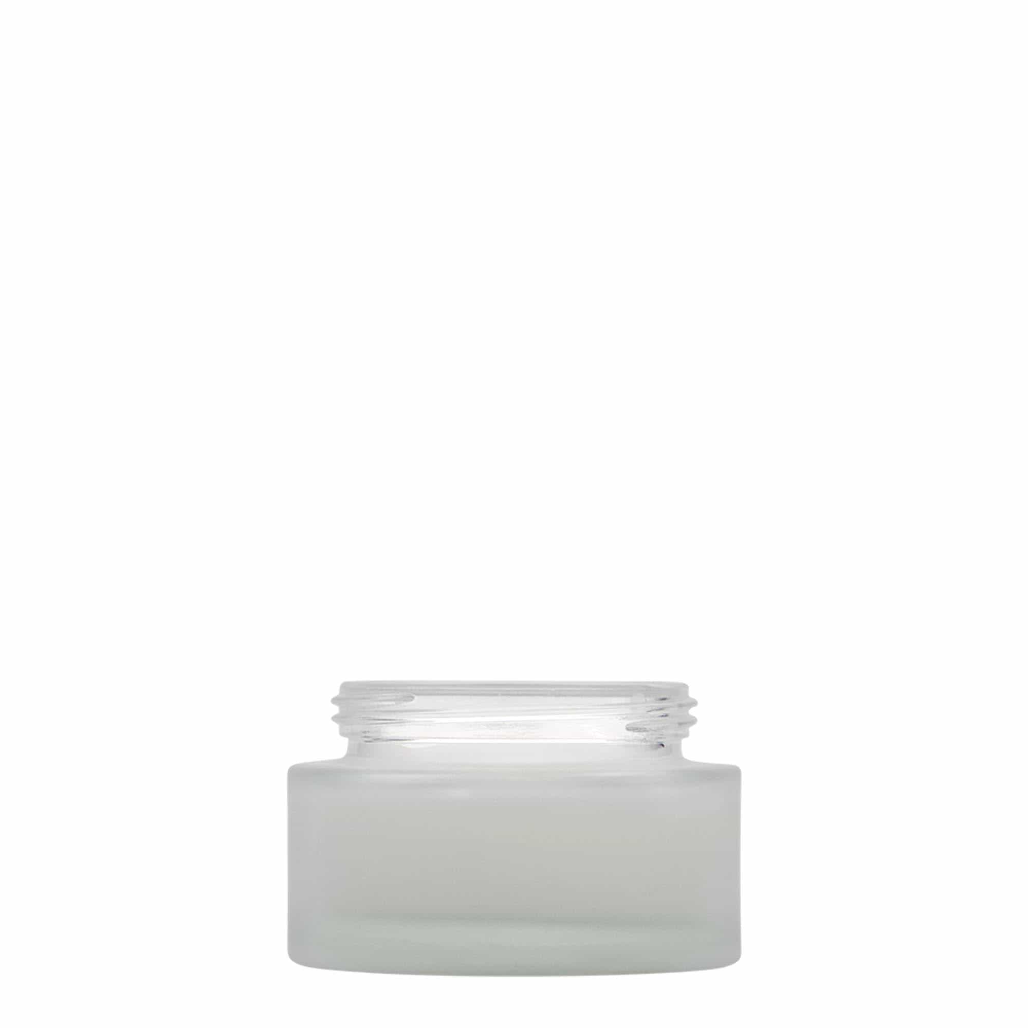 50 ml jar ‘Platinum Edition’, glass, frosted, opening: screw cap