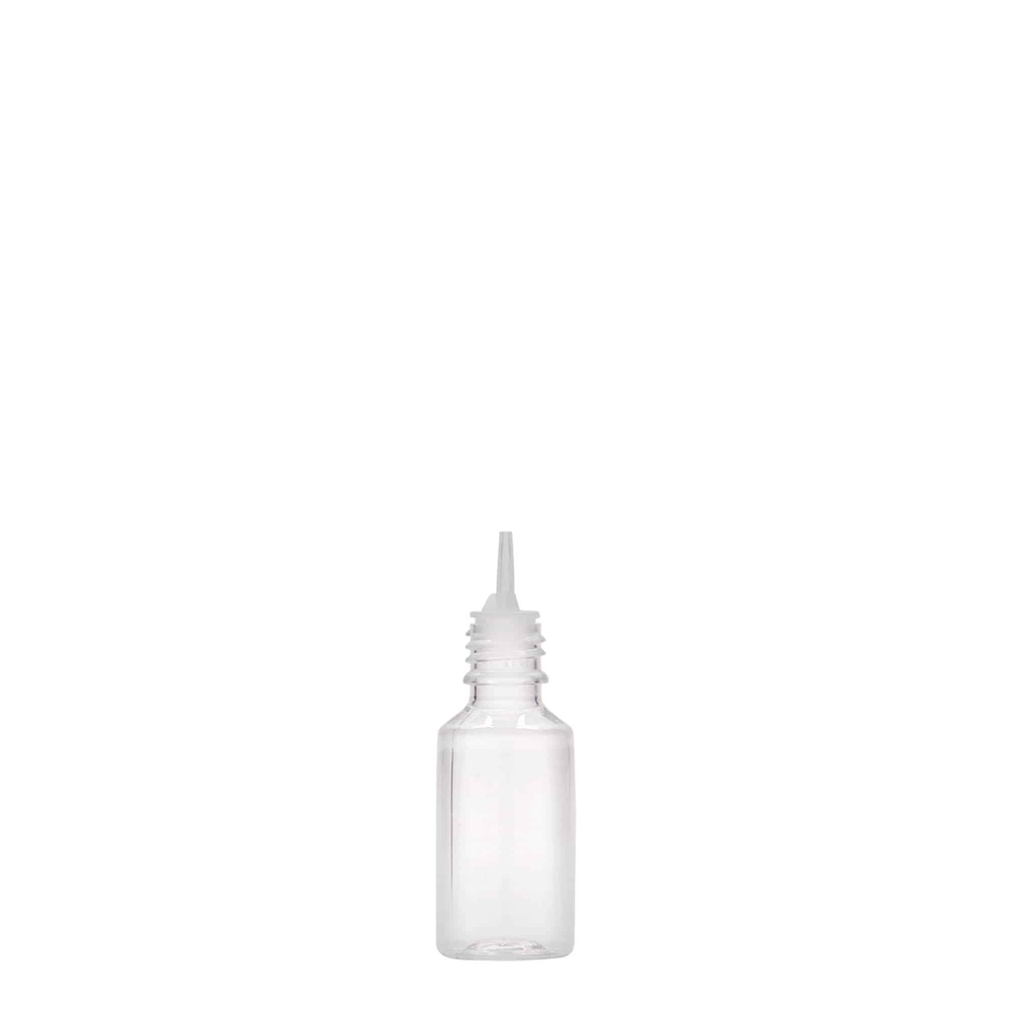 10 ml PET bottle ‘E-Liquid’ with quality and child safety, plastic, opening: screw cap