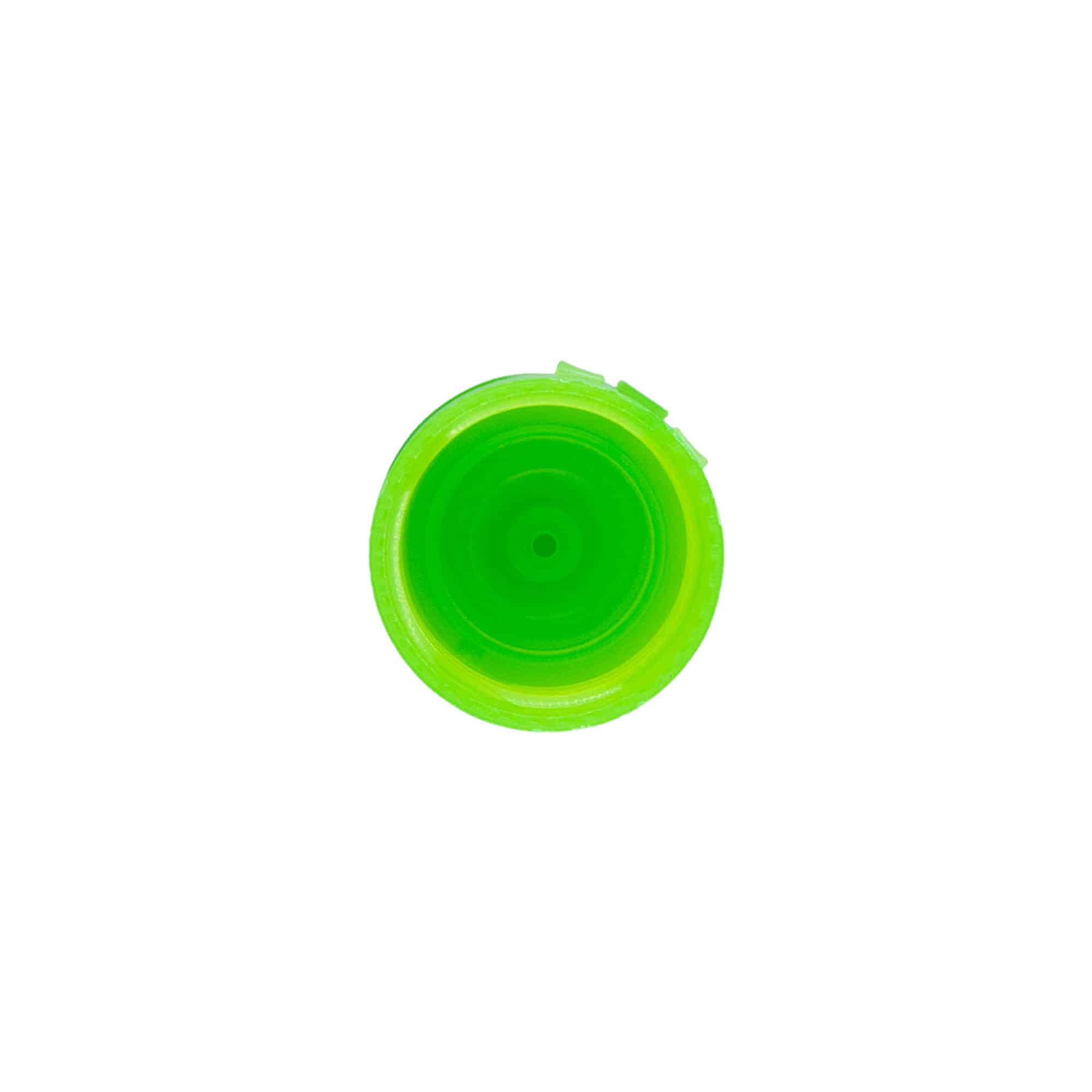 Screw cap with hinge, PP plastic, green, for opening: 24/410 Screw cap with hinge, PP plastic, green, for opening: 24/410