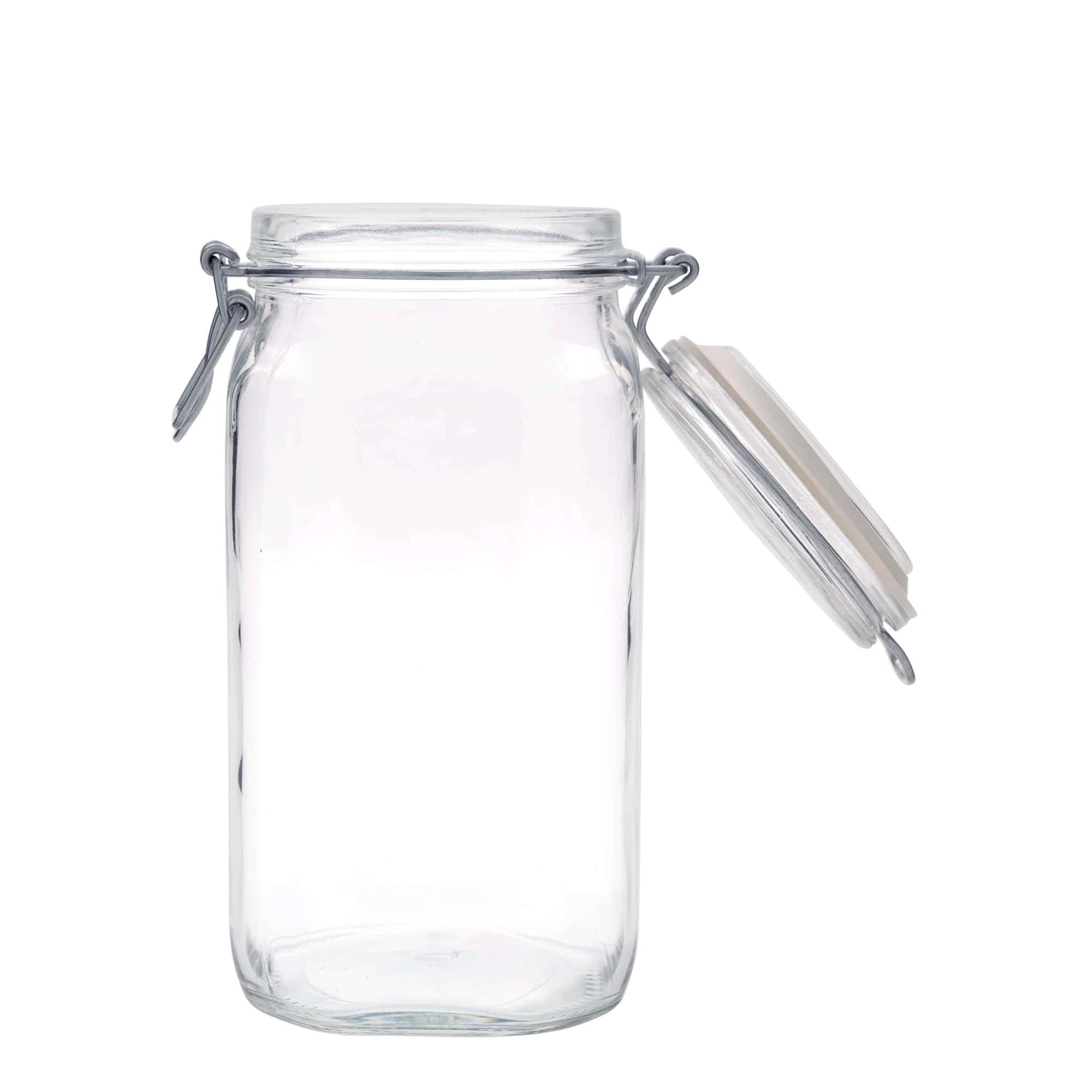 1,500 ml wire bail jar 'Fido', square, opening: wire bail closure 1,500 ml wire bail jar 'Fido', square, opening: wire bail closure