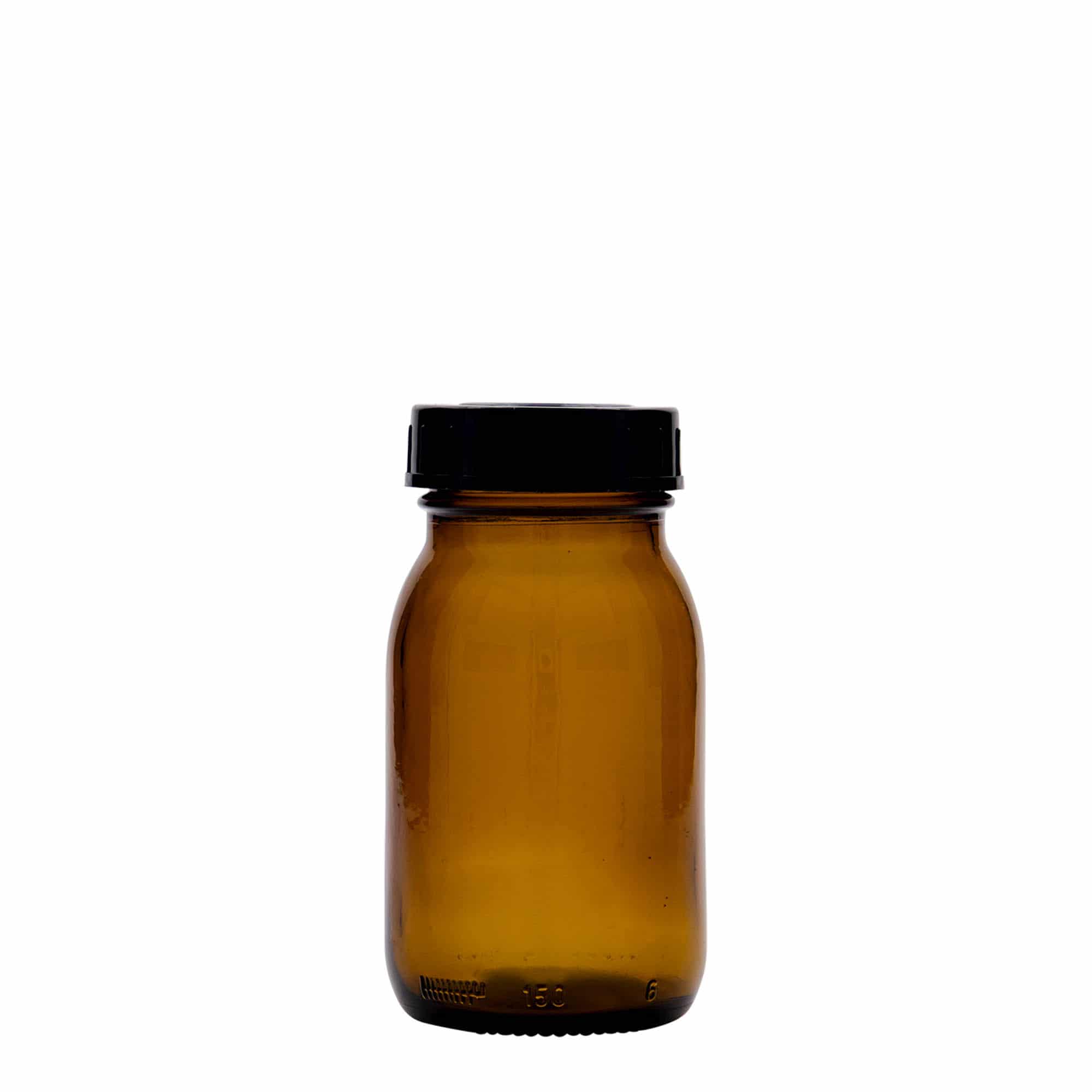 150 ml wide mouth jar, brown, closure: DIN 45
