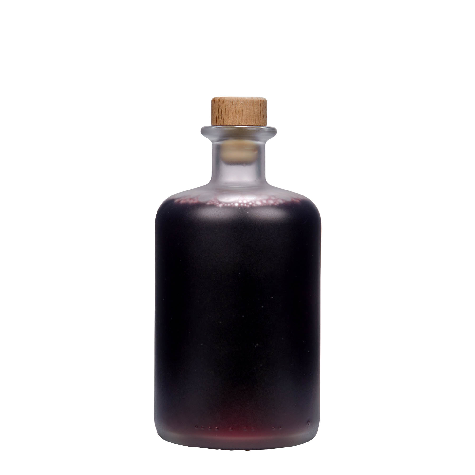 500 ml glass bottle apothecary, frosted, opening: cork 500 ml glass bottle apothecary, frosted, opening: cork