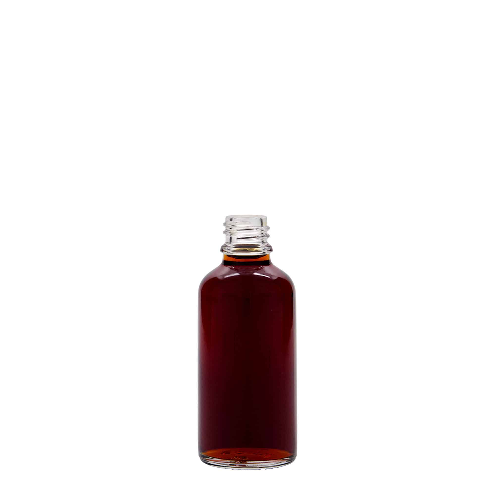 50 ml medical bottle, glass, opening: DIN 18