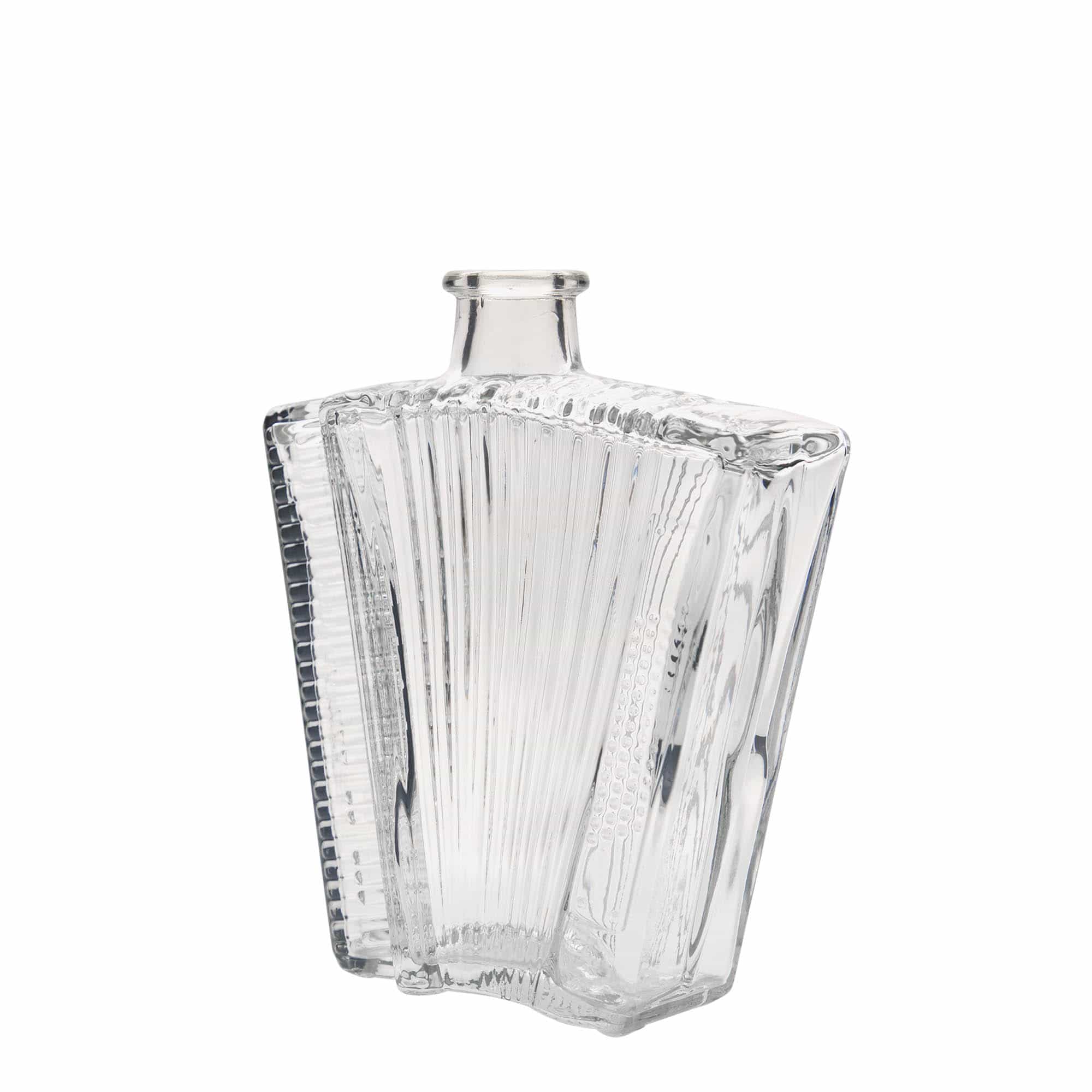 500 ml glass bottle 'Accordion', opening: cork