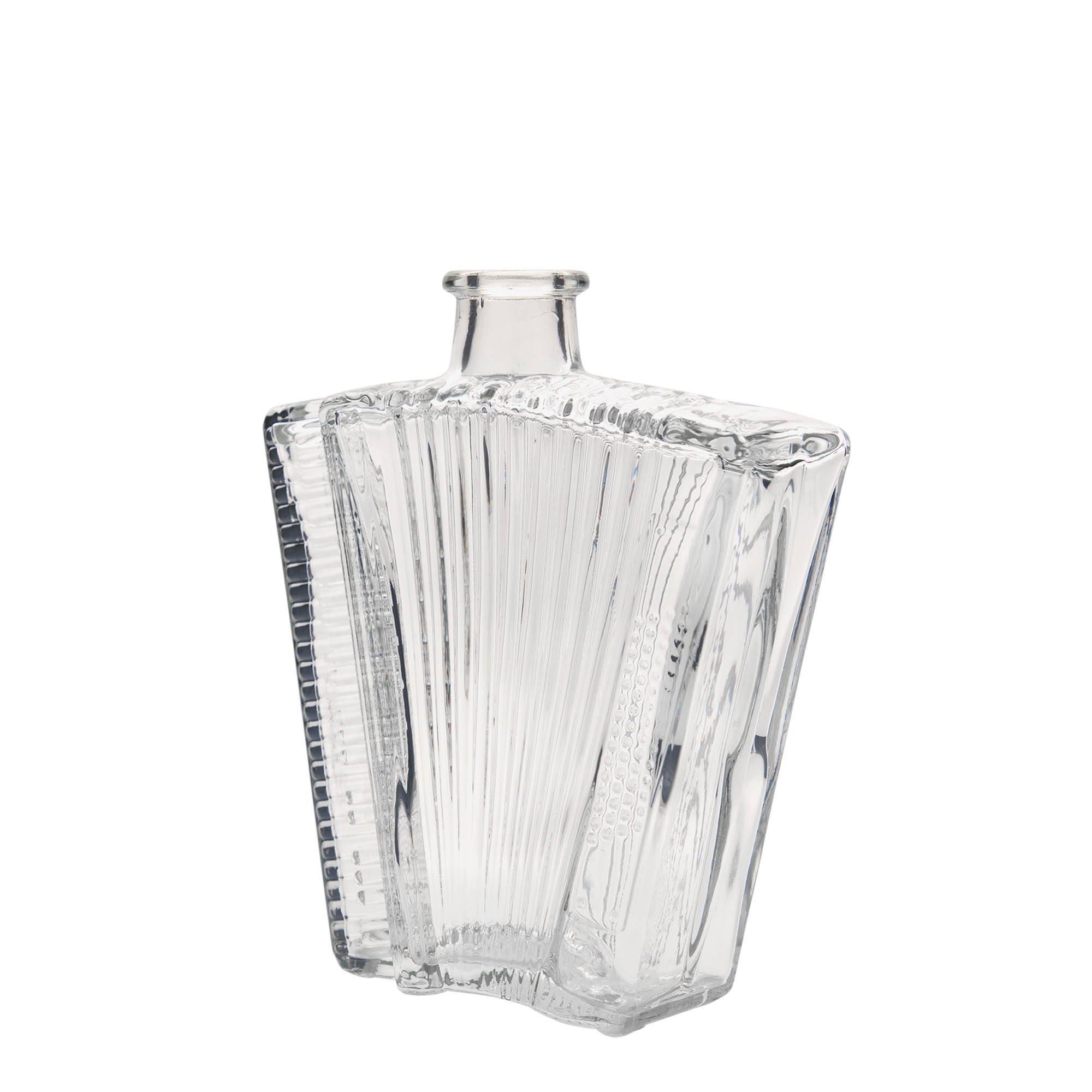 500 ml glass bottle ‘Accordion’, opening: cork