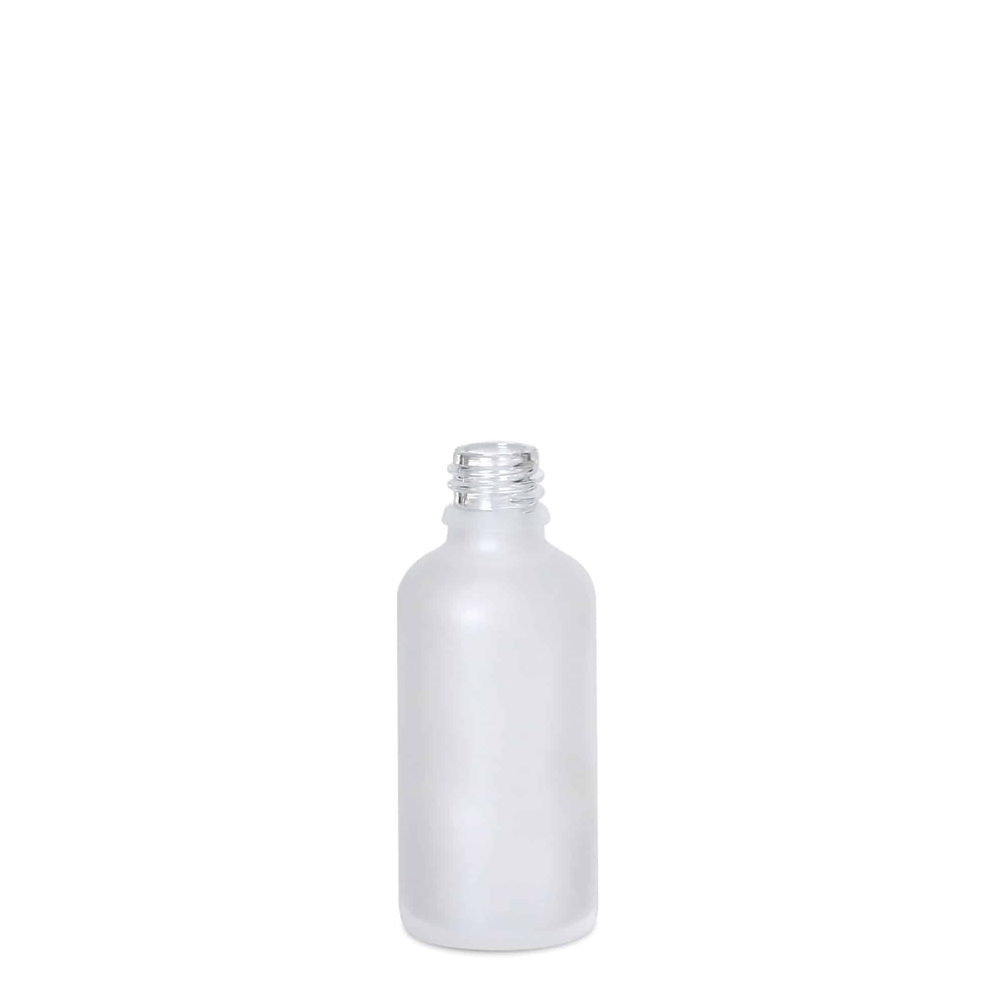 50 ml medical bottle, glass, frosted, opening: DIN 18