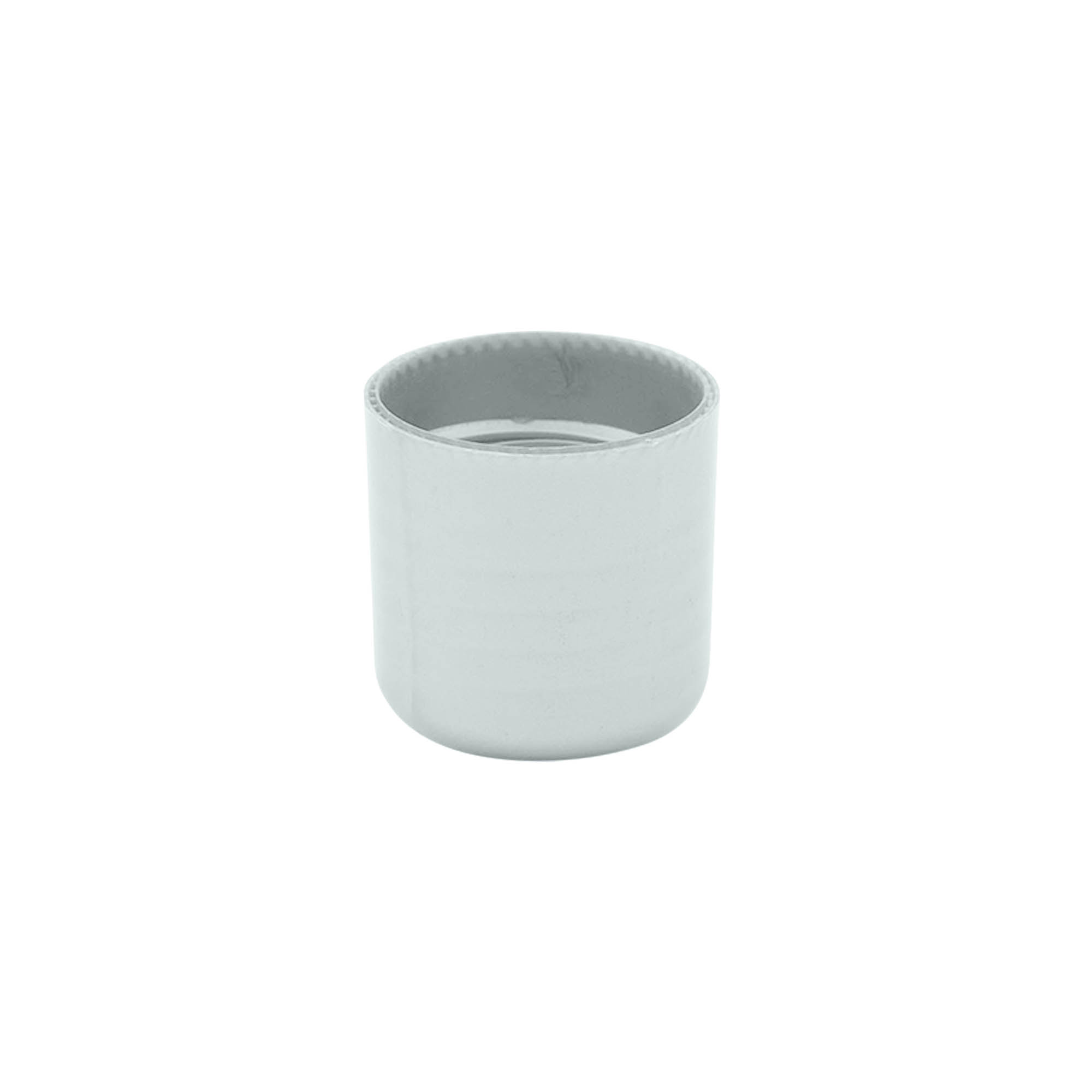 Screw cap with syringe insert, PP plastic, silver, for opening: 24/410 Screw cap with syringe insert, PP plastic, silver, for opening: 24/410