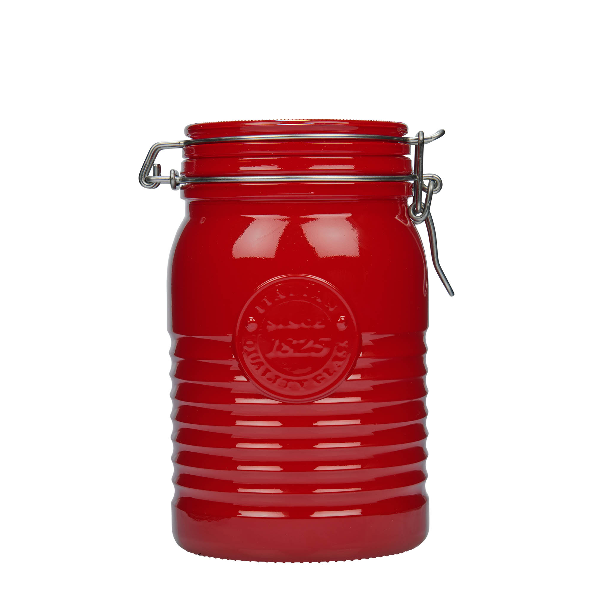 1,000 ml wire bail jar 'Officina 1825', red, opening: wire bail closure