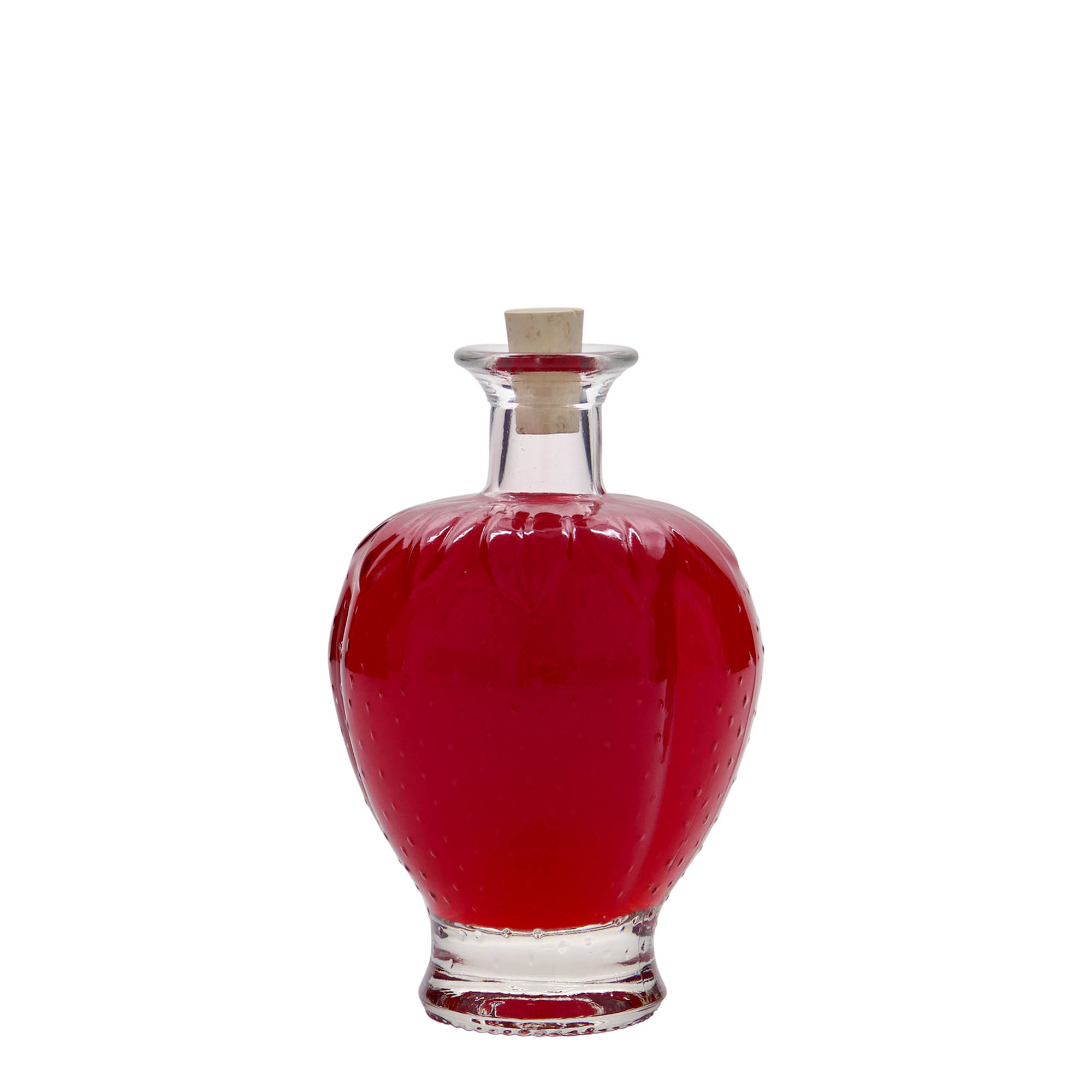 200 ml glass bottle 'Strawberry', opening: cork 200 ml glass bottle 'Strawberry', opening: cork