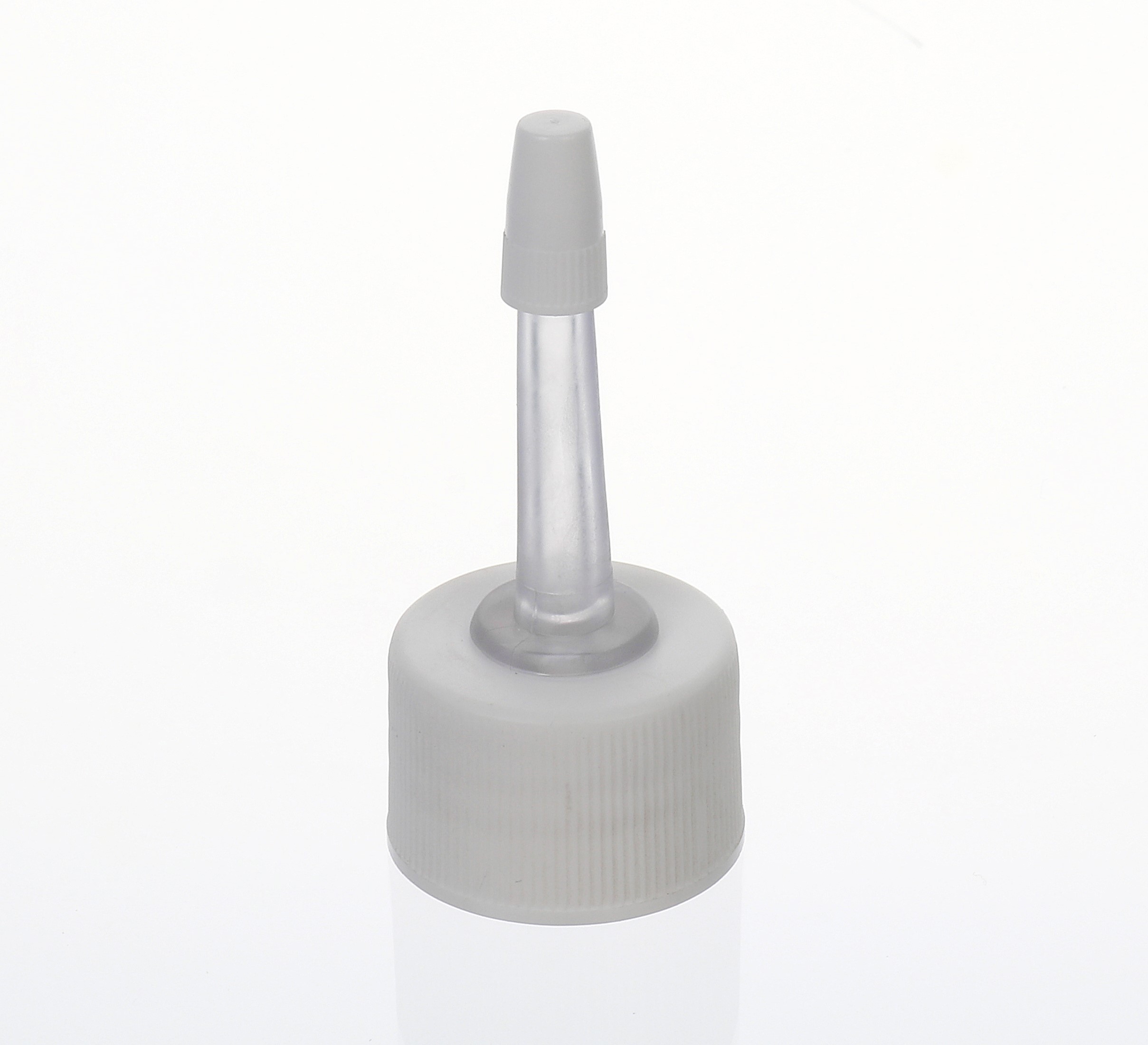 Screw cap with applicator, PP plastic, white, for opening: 24/410 Screw cap with applicator, PP plastic, white, for opening: 24/410
