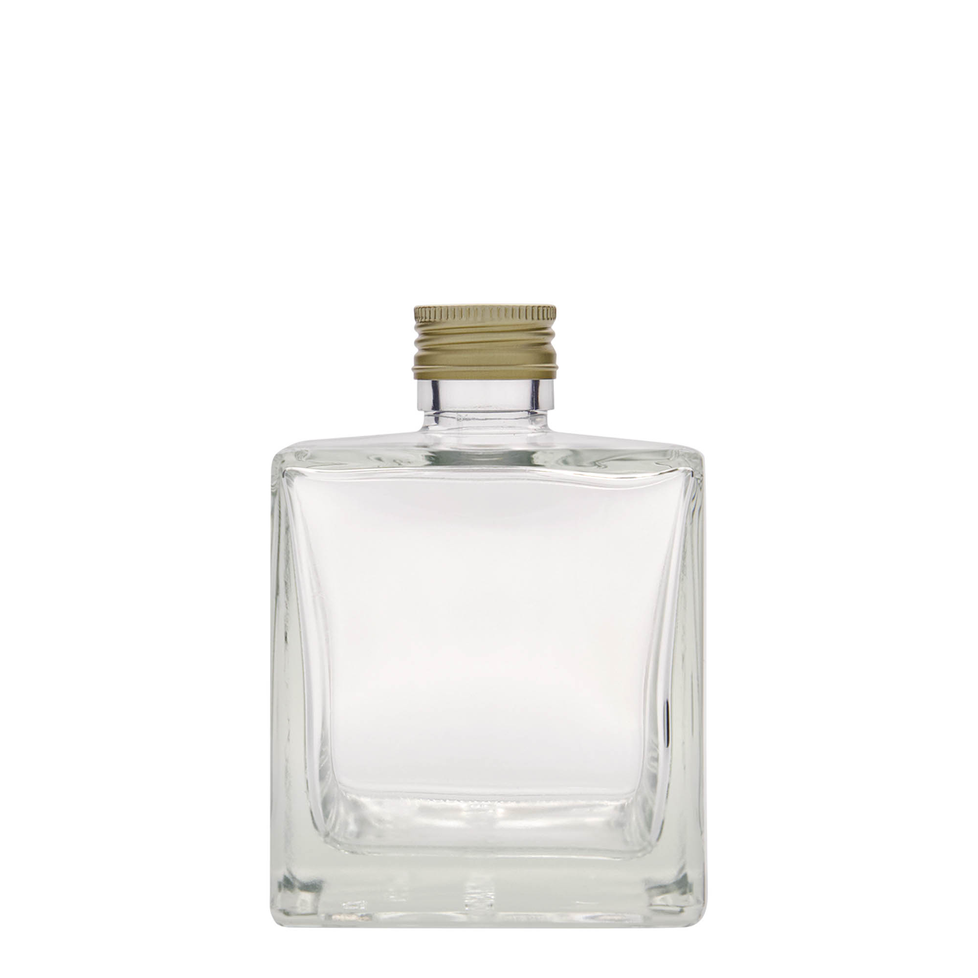 500 ml glass bottle 'Cube', square, opening: PP 31.5