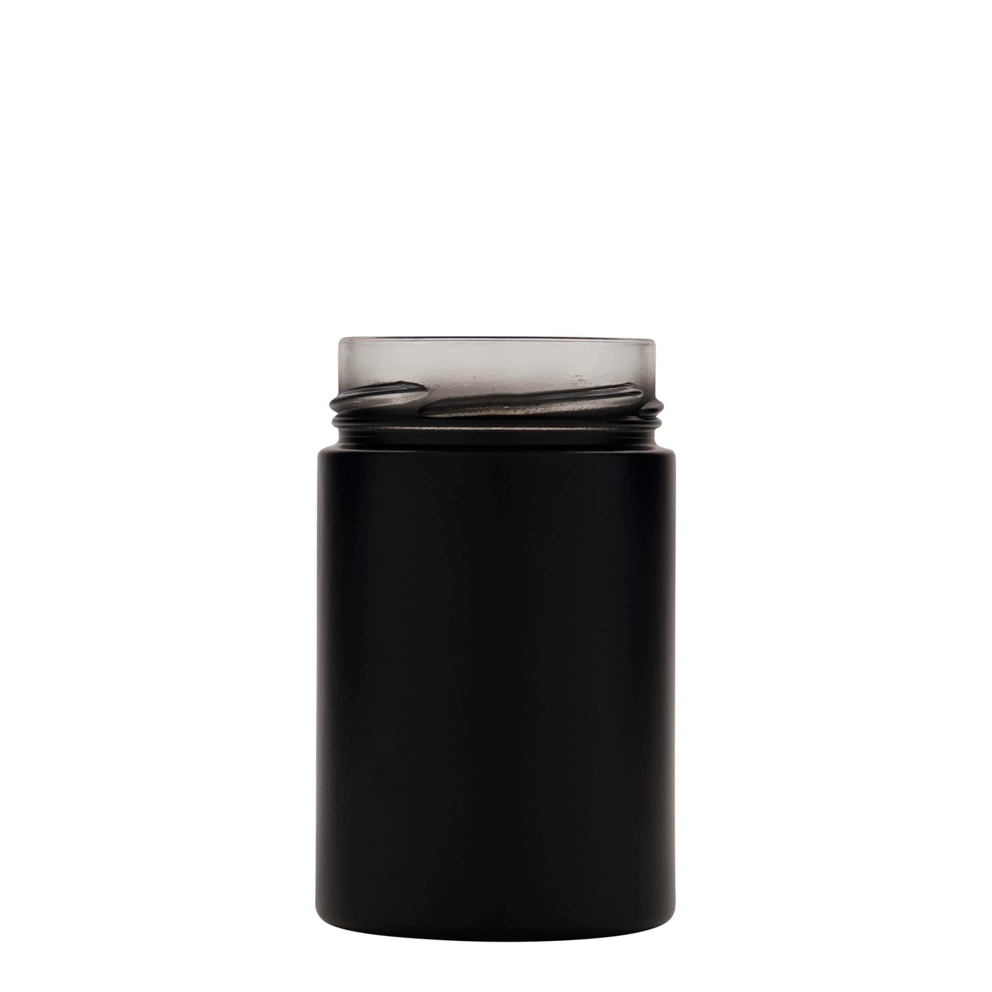 327 ml round glass 'Aurora', black, opening: Deep-Twist-Off (DTO 66)