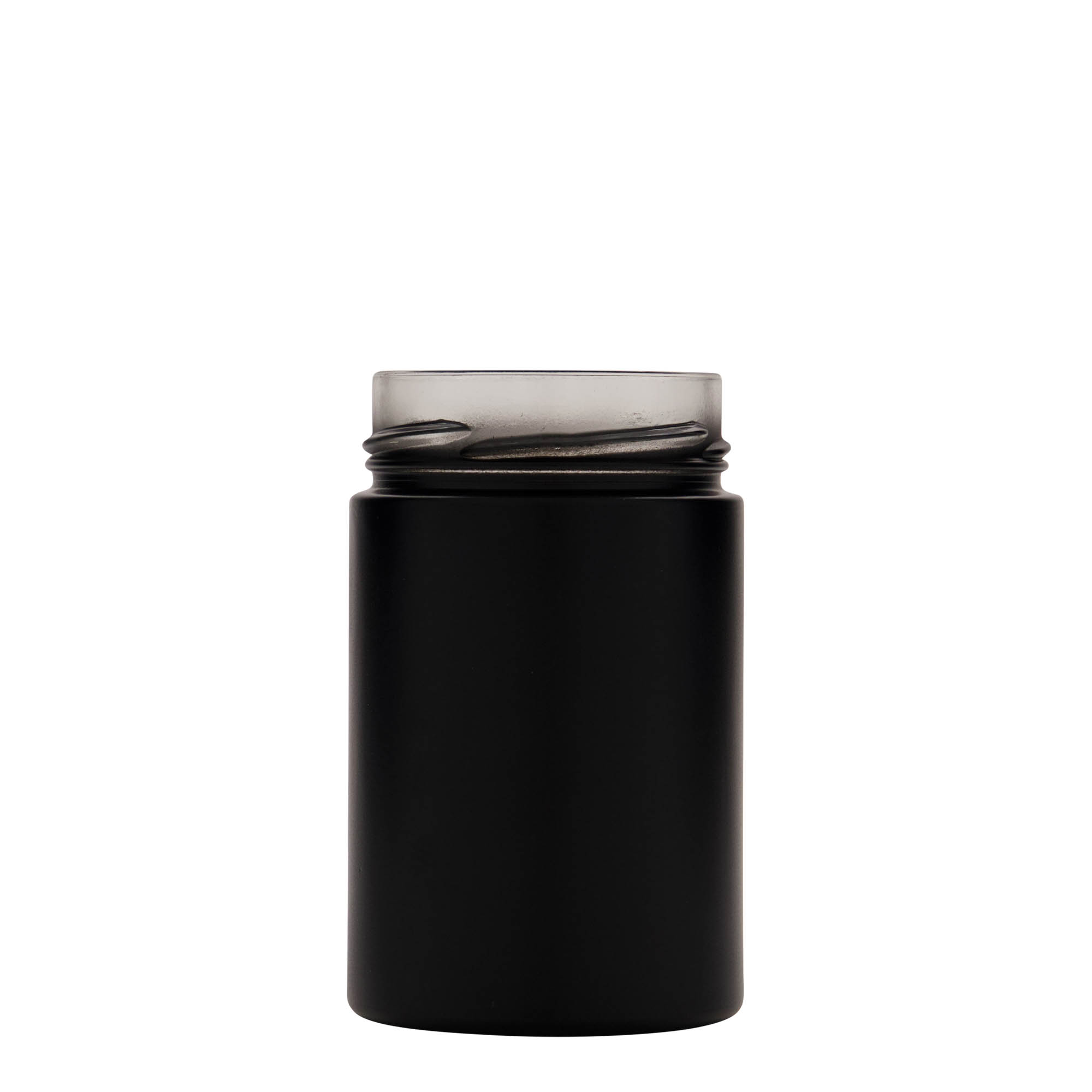 327 ml round glass ‘Aurora’, black, opening: Deep-Twist-off (DTO 66)