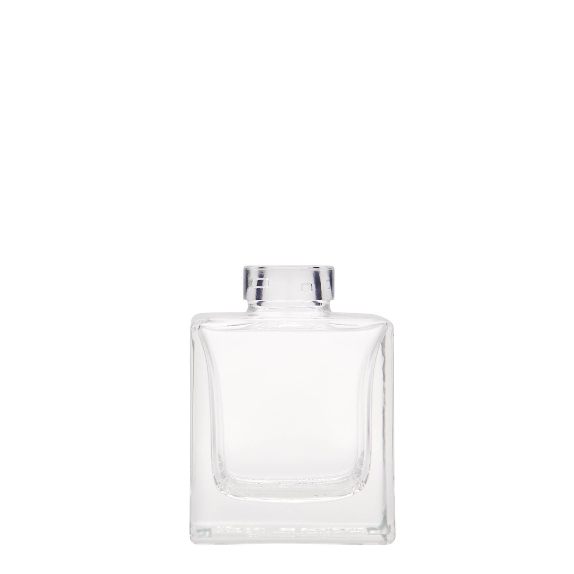 100 ml glass bottle ‘Cube’, square, opening: cork