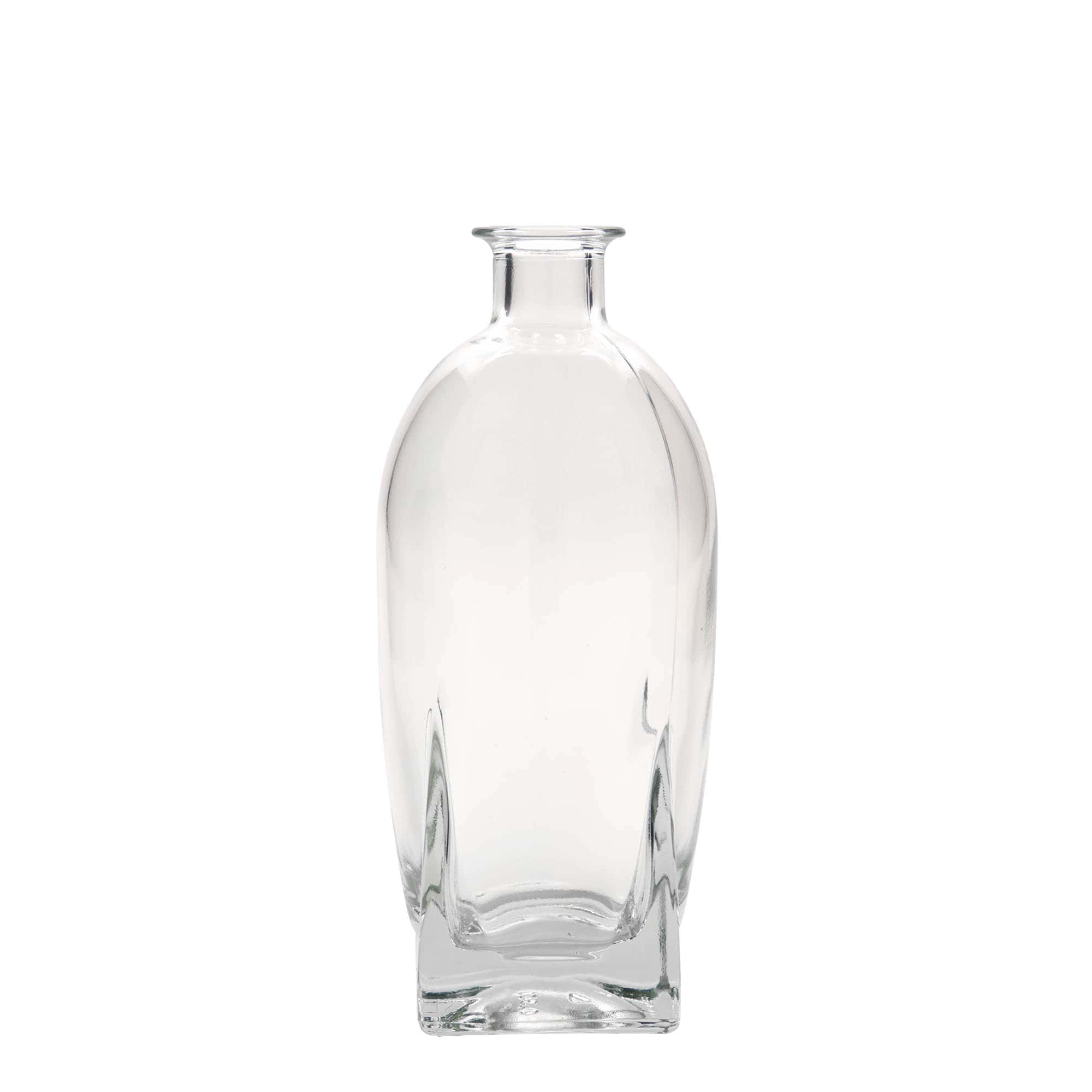 500 ml glass bottle 'Zino', square, opening: cork