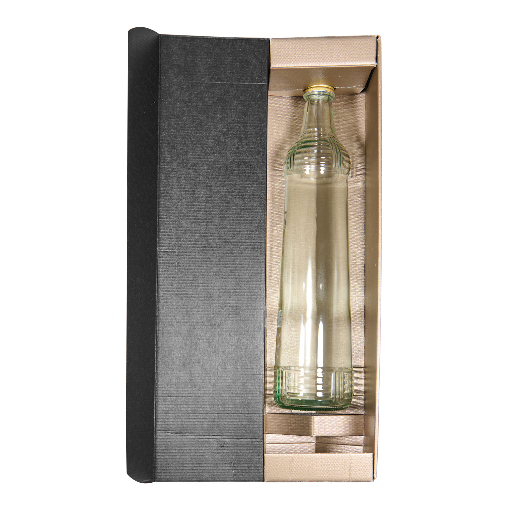 Gift box ‘Metallic’, rectangular, cardboard, champagne