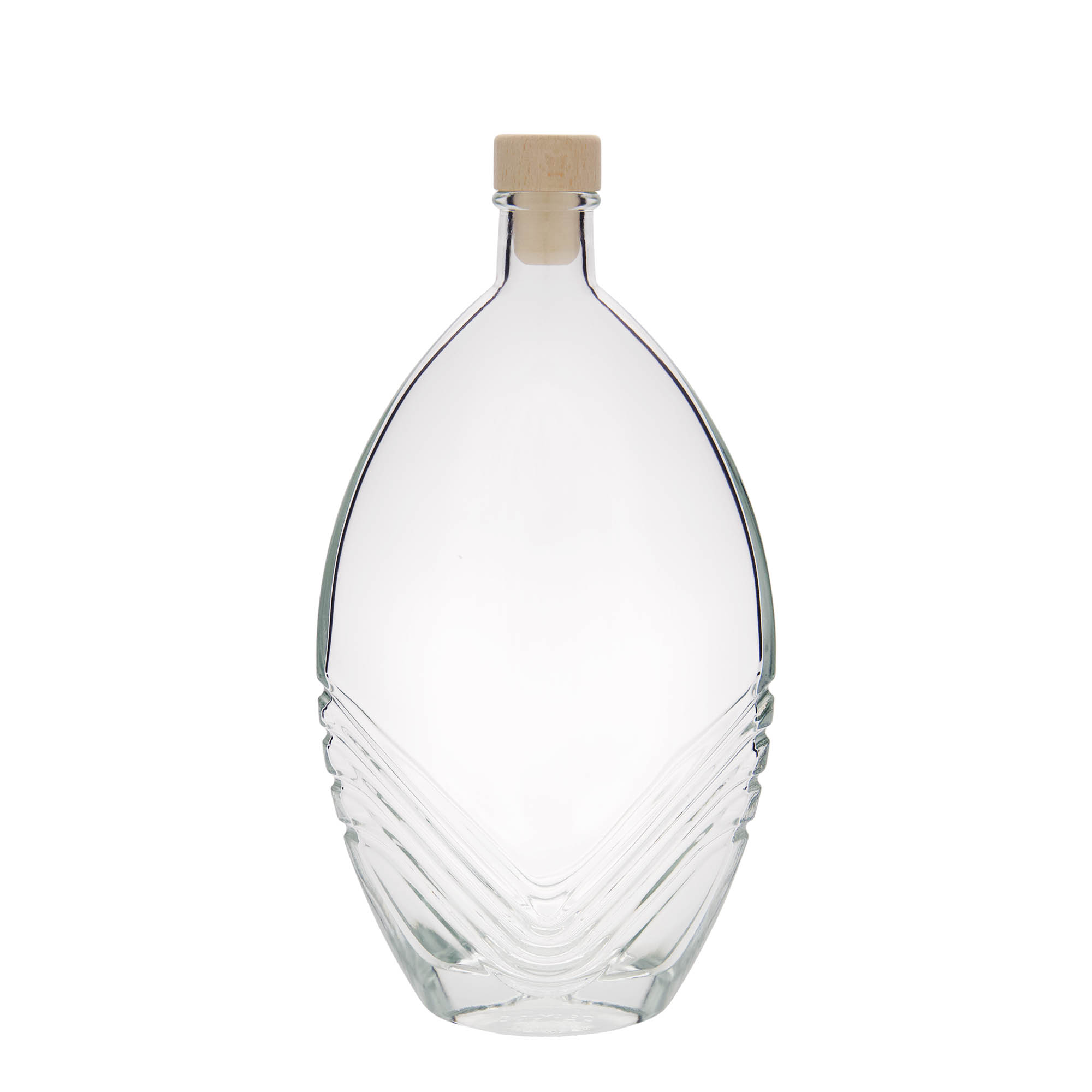 500 ml glass bottle 'Florence', oval, opening: cork 500 ml glass bottle 'Florence', oval, opening: cork