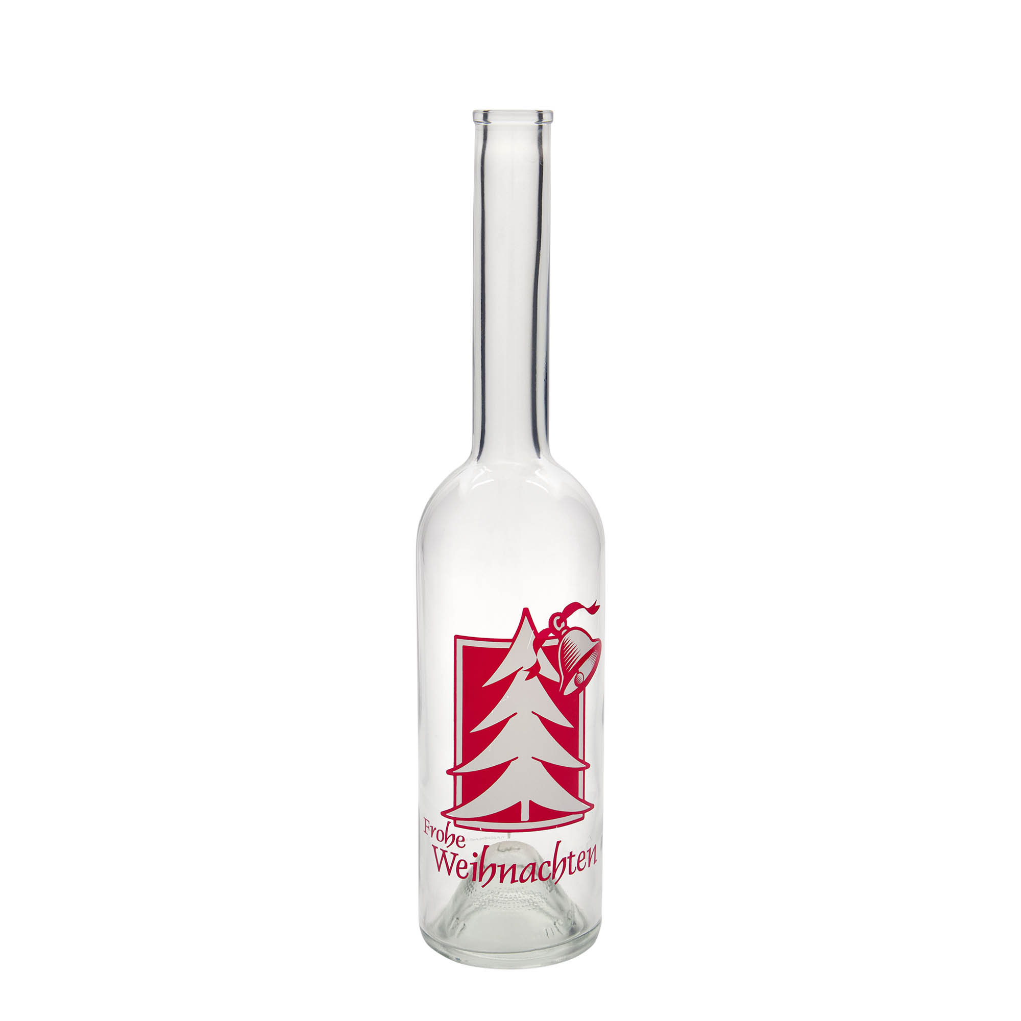 500 ml glass bottle ‘Opera’, motif: Christmas greeting, opening: cork