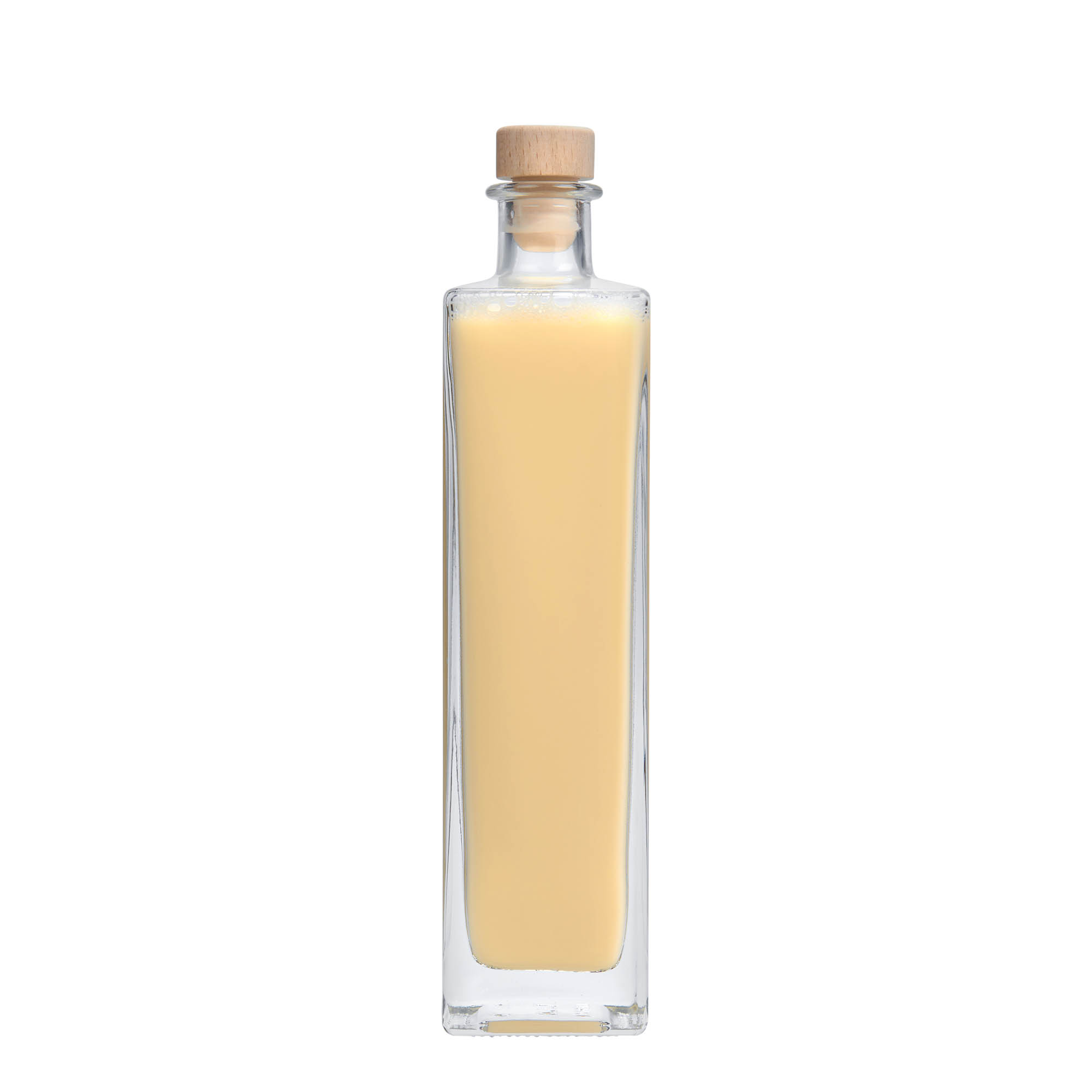 500 ml glass bottle ‘Rafaello’, square, opening: cork