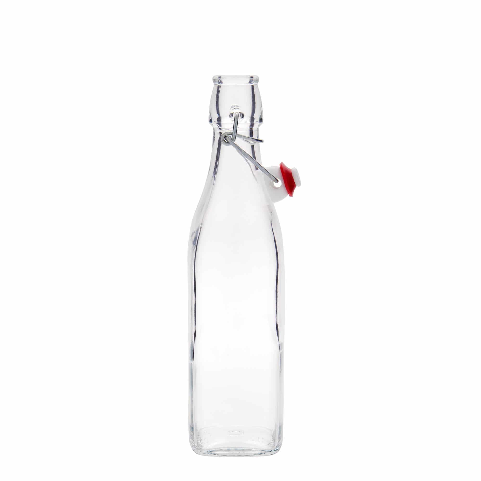 500 ml glass bottle 'Swing', square, closure: swing top