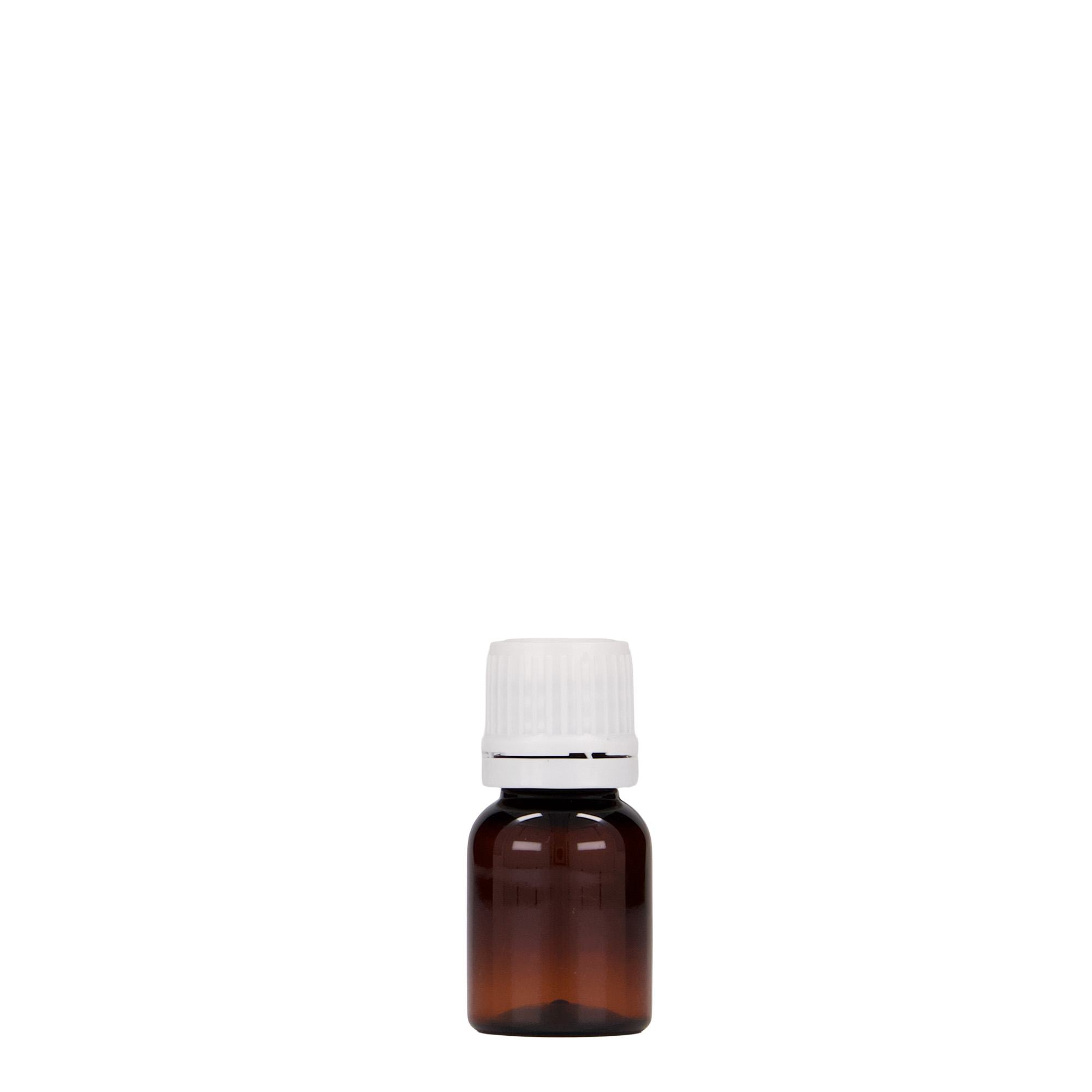 10 ml PET medical bottle ‘Easy Living’, brown, plastic, opening: DIN 18
