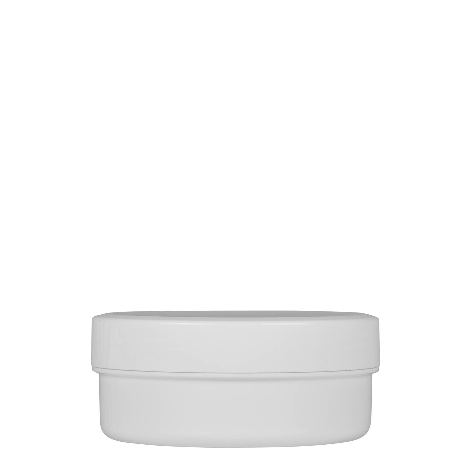 125 ml plastic jar 'White Line', PP, white, opening: screw cap