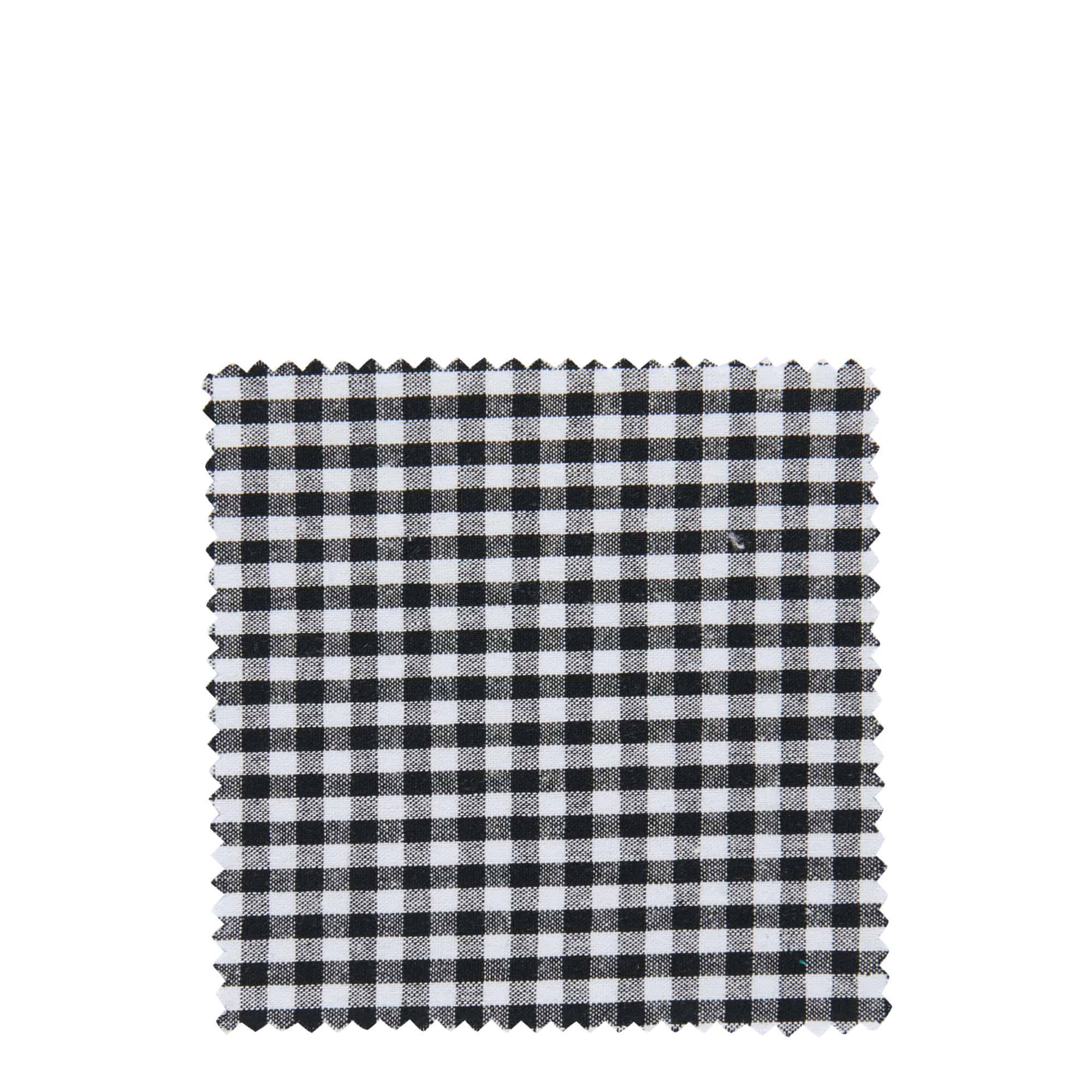 Checked fabric napkin 12x12, square, textile, black, opening: TO38-TO53