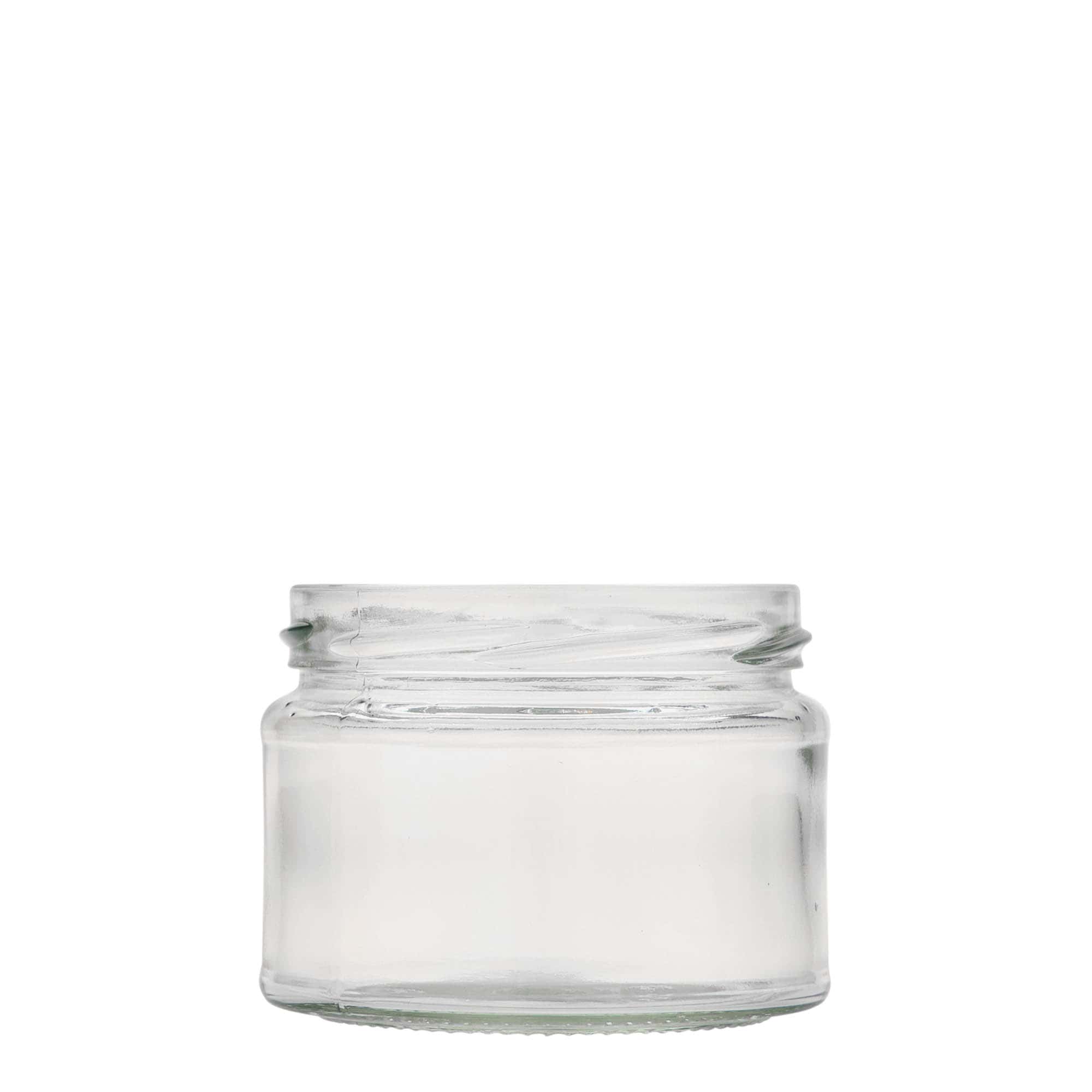 280 ml flat round jar, opening: Twist-Off (TO 82) 280 ml flat round jar, opening: Twist-Off (TO 82)