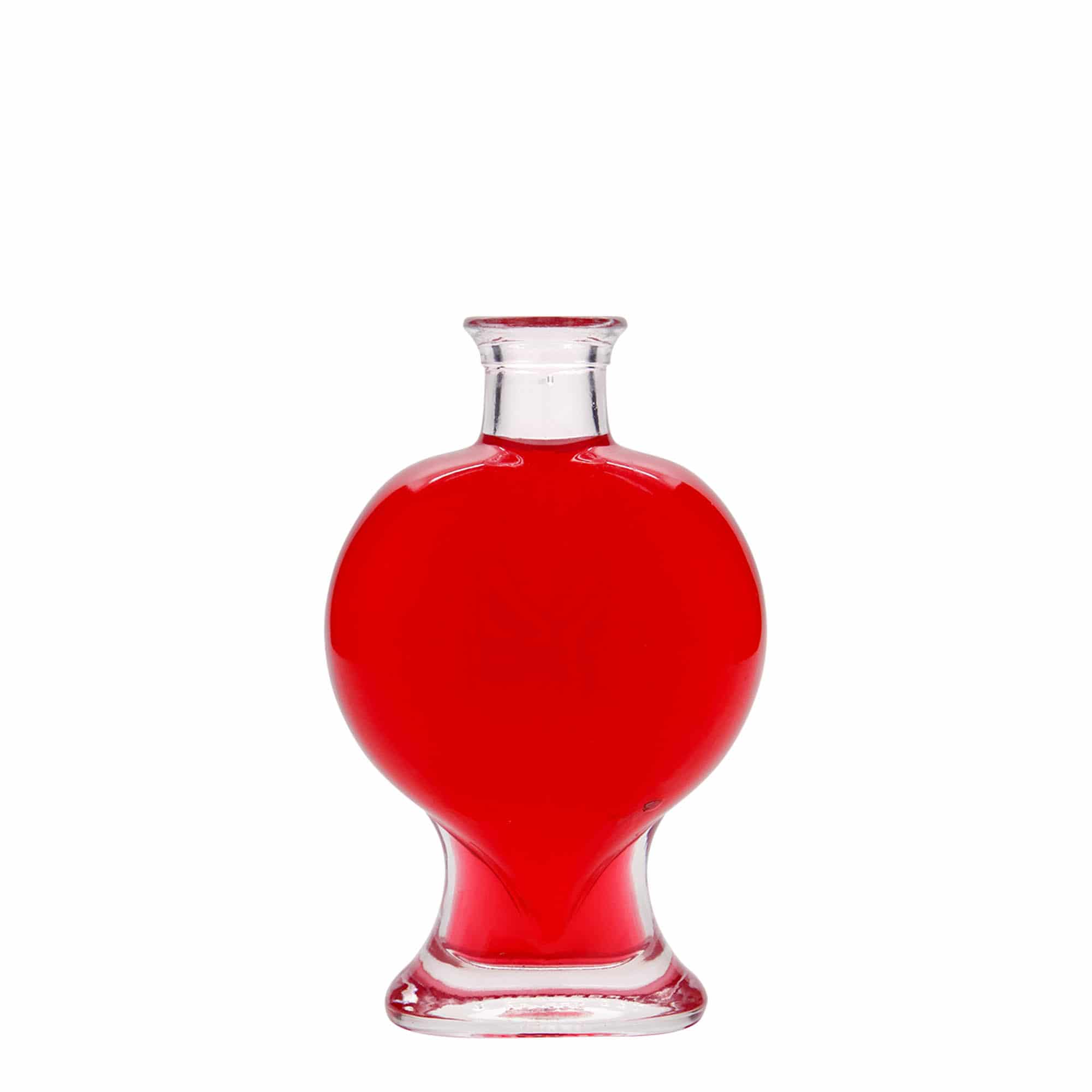 200 ml glass bottle 'Heart', opening: cork