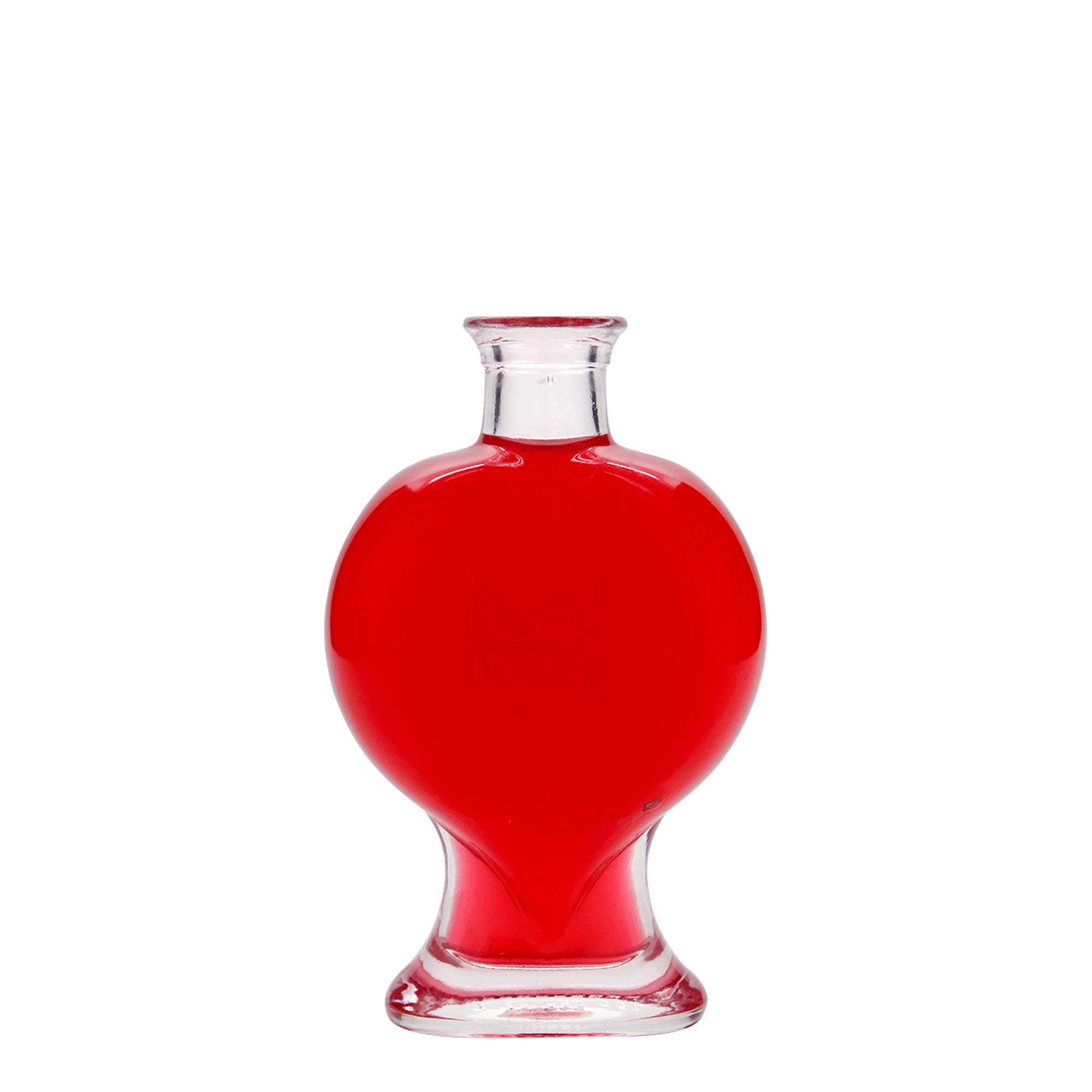 200 ml glass bottle 'Heart', opening: cork