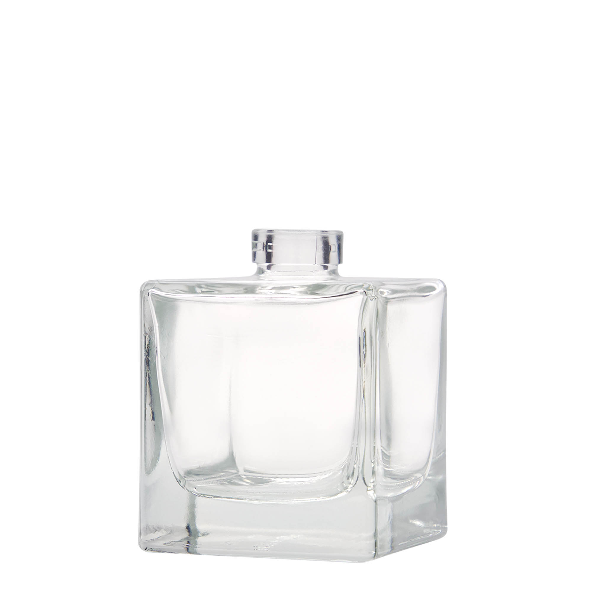 200 ml glass bottle ‘Cube’, square, opening: cork